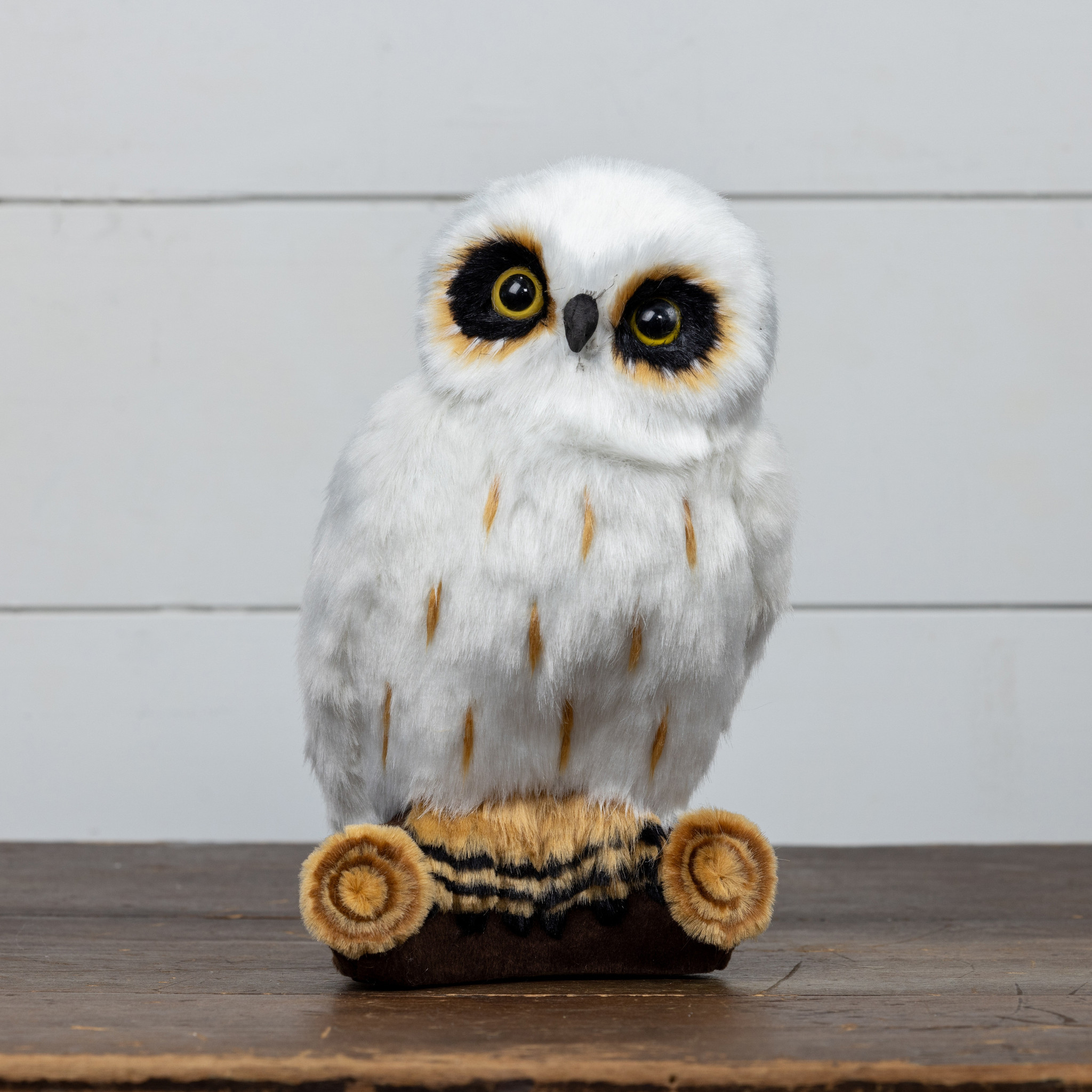 Snowy Owl on Log, 10.5"
