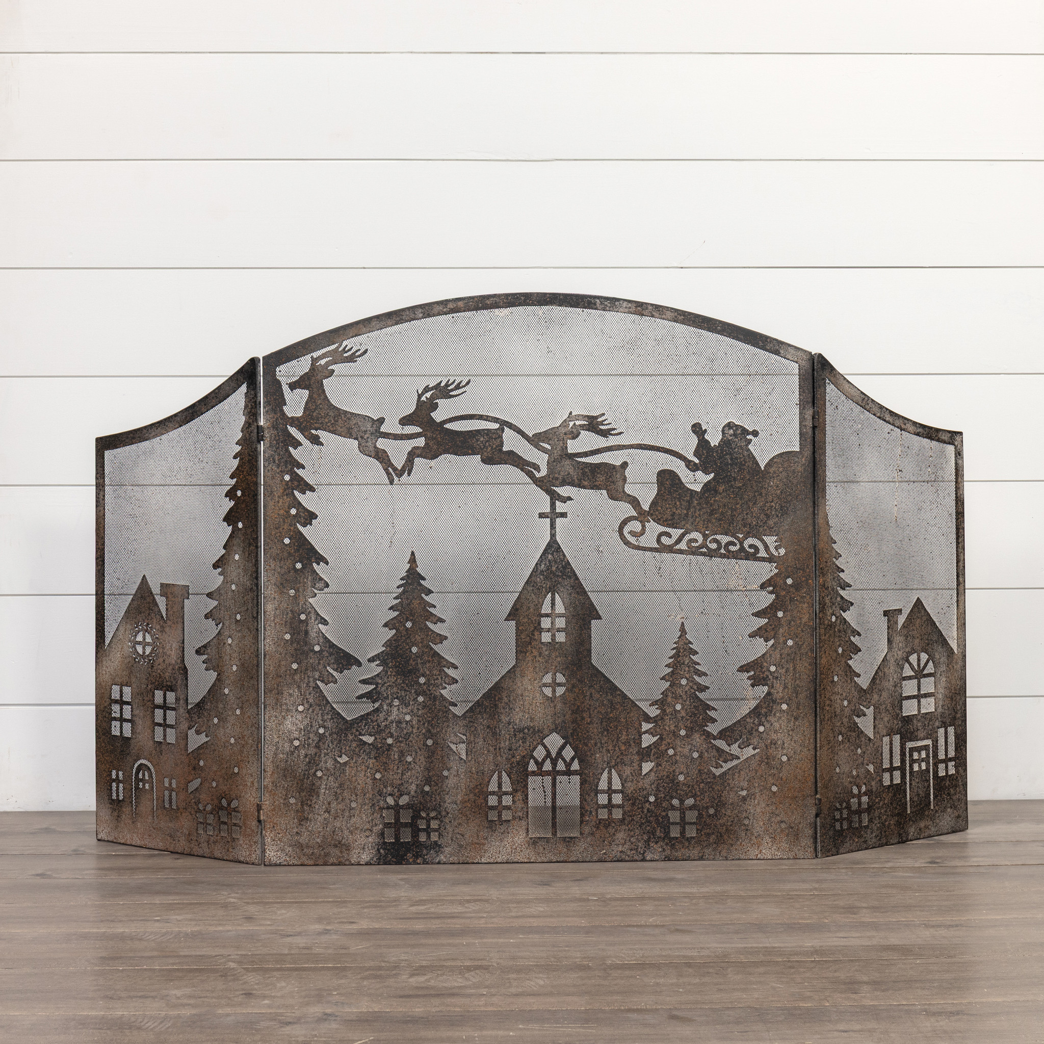 Santa Sleigh Ride Fireplace Screen, photo 2 of 3