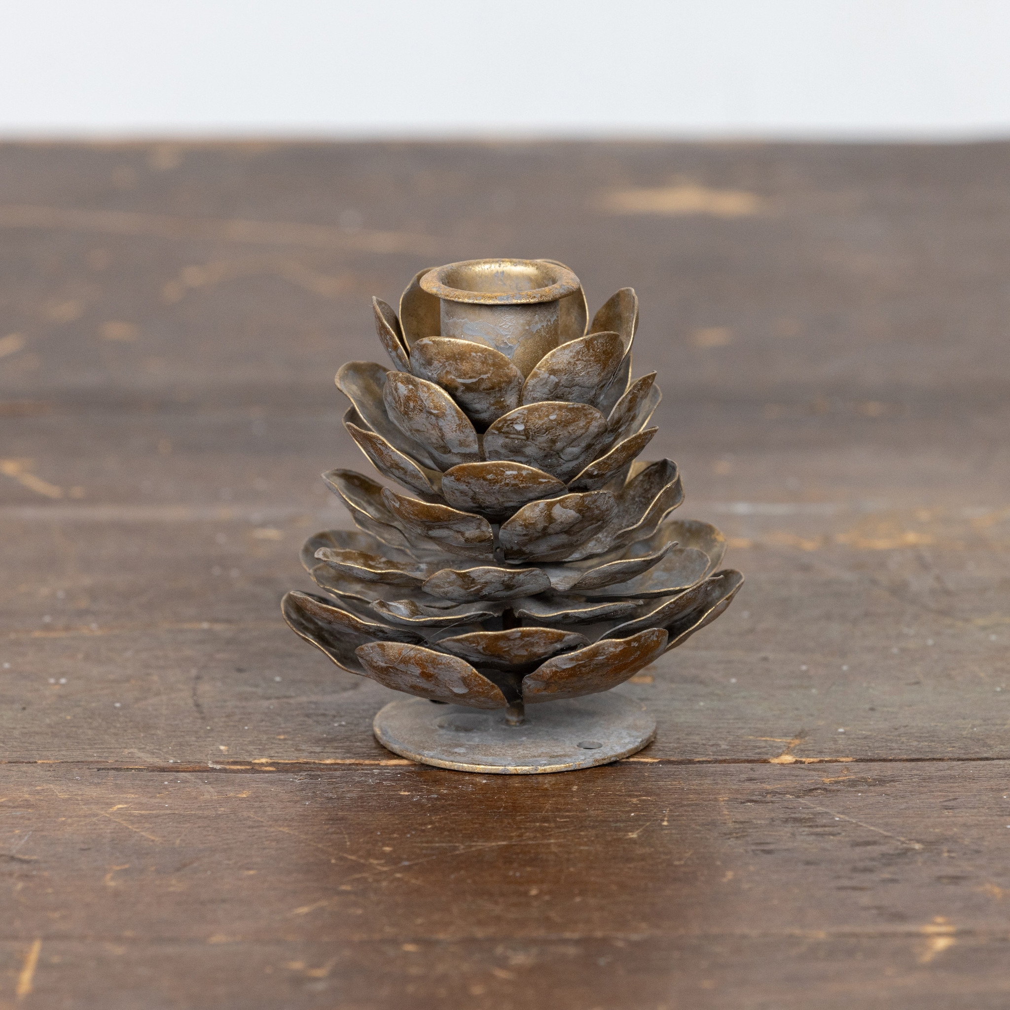 Bronze Pinecone Taper Candle Holder, photo 3 of 9