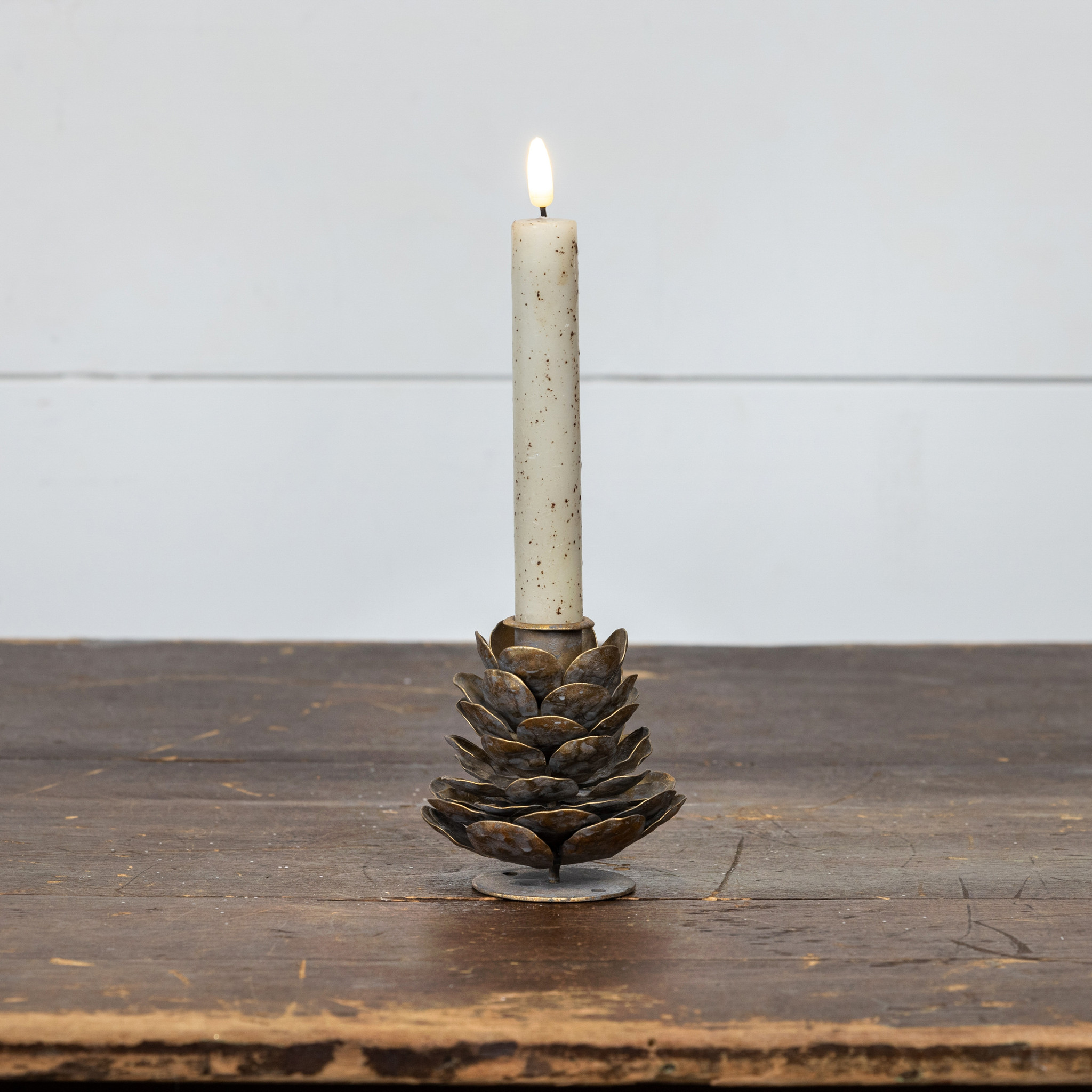 Bronze Pinecone Taper Candle Holder, photo 4 of 9