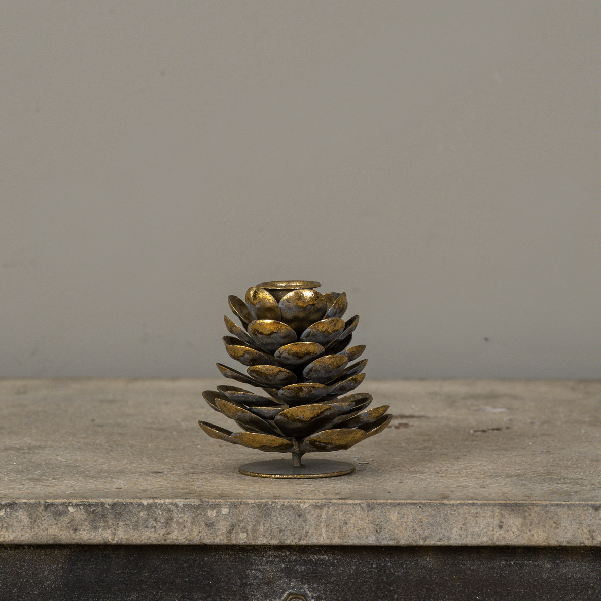 Bronze Pinecone Taper Candle Holder, photo 5 of 9