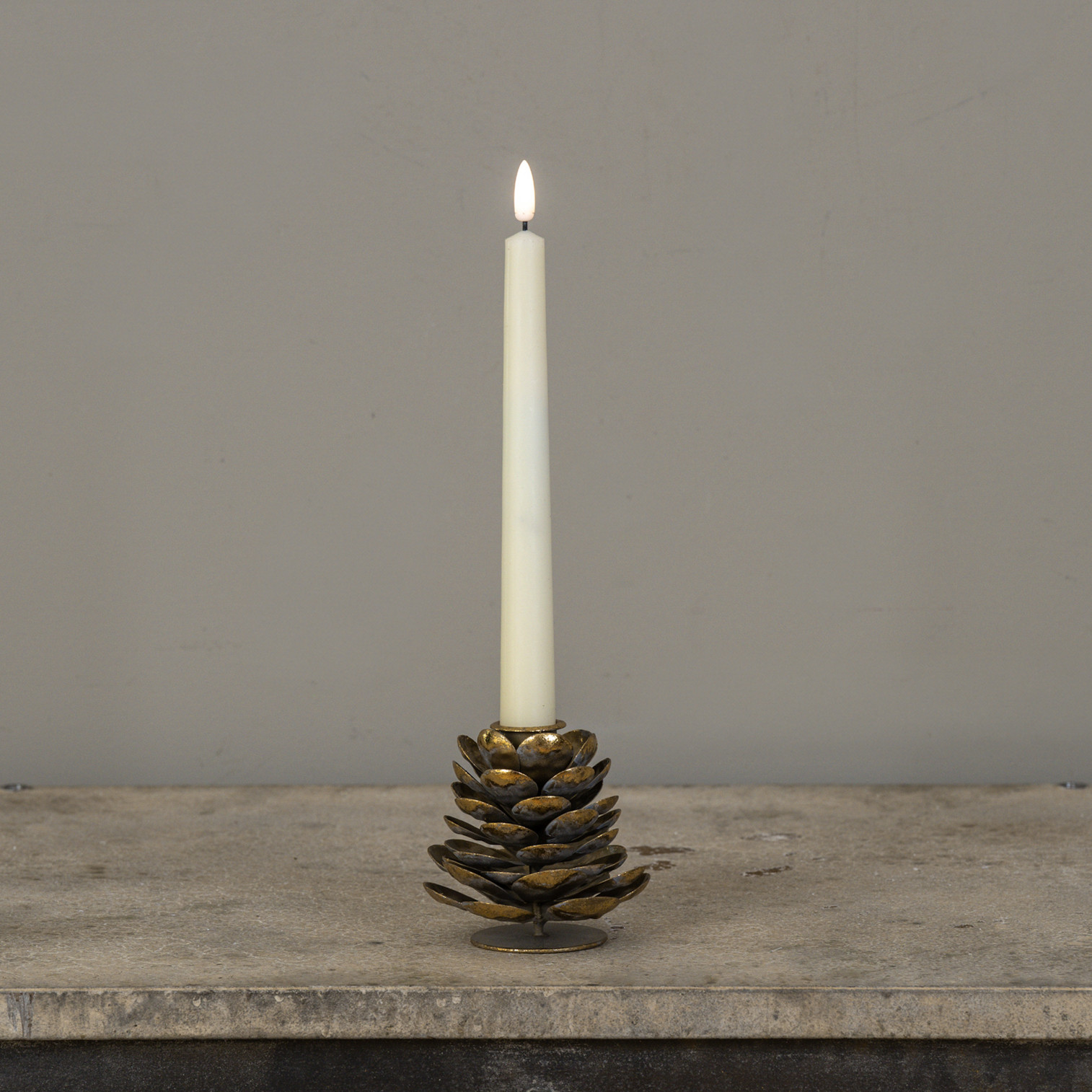 Bronze Pinecone Taper Candle Holder, photo 8 of 9