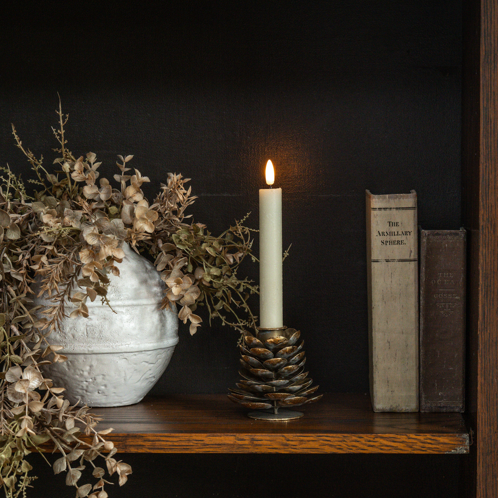 Bronze Pinecone Taper Candle Holder, photo 2 of 9