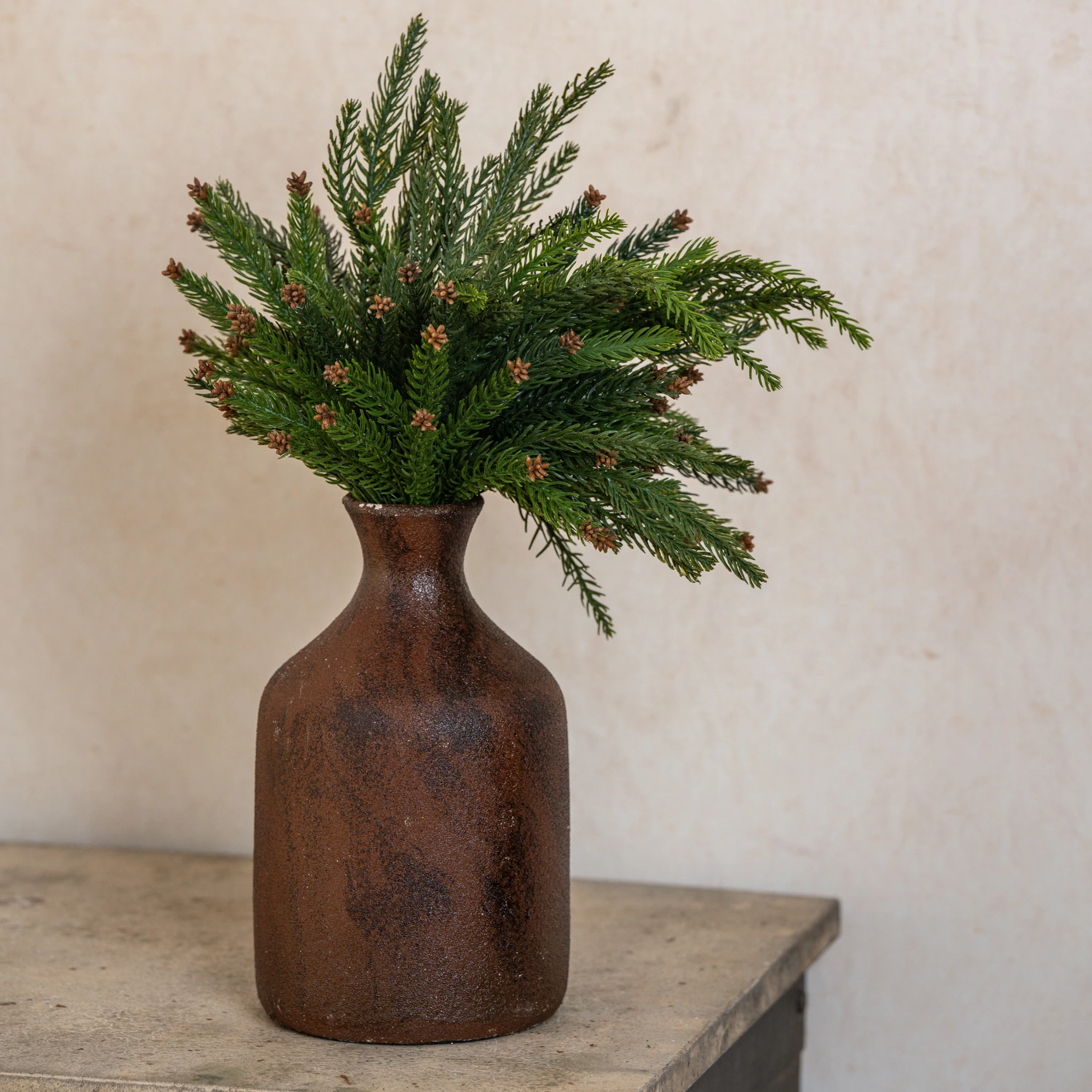 Pine with Mini Pinecones Bush, 15"