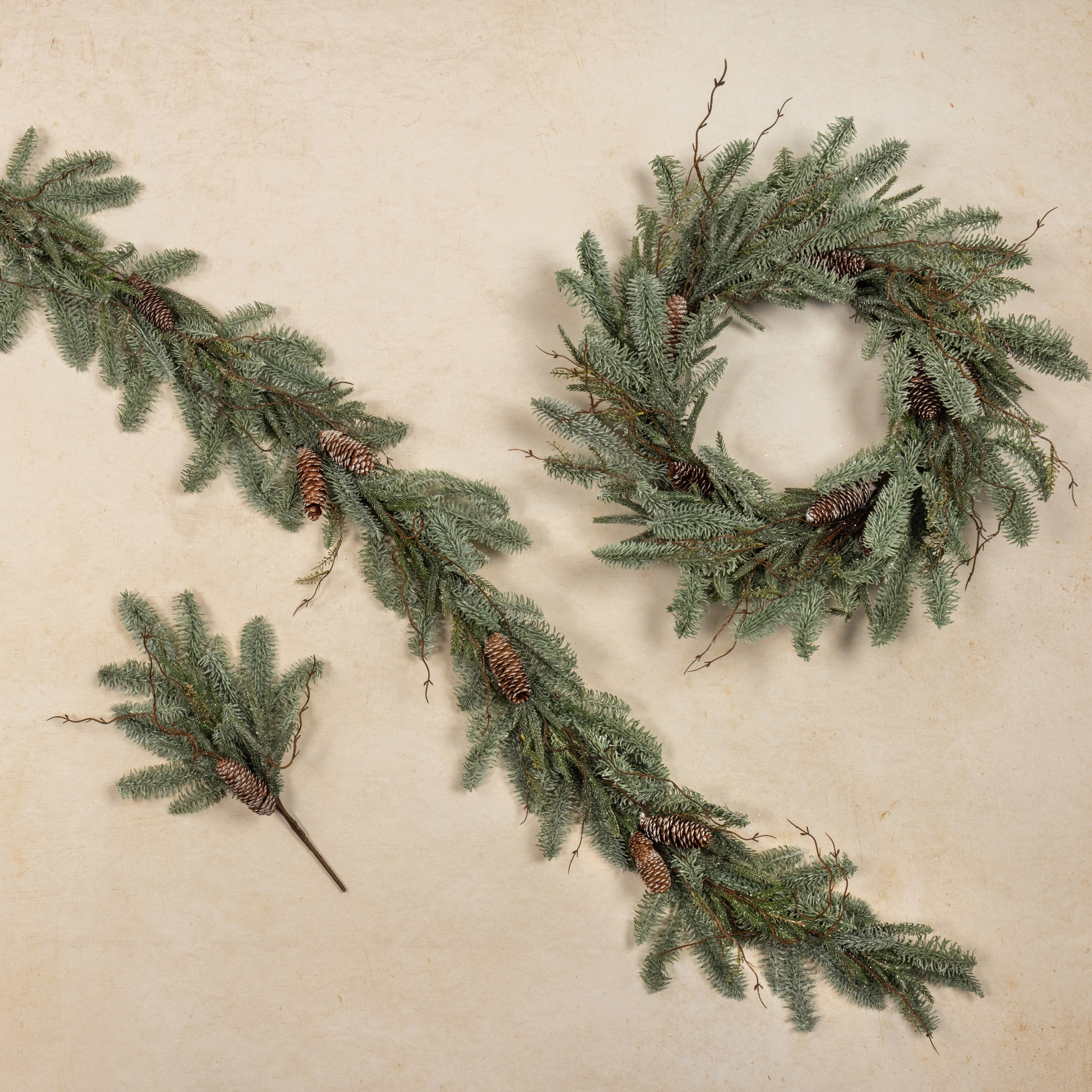 Icy Hemlock & Pine Wreath, 24", photo 3 of 3