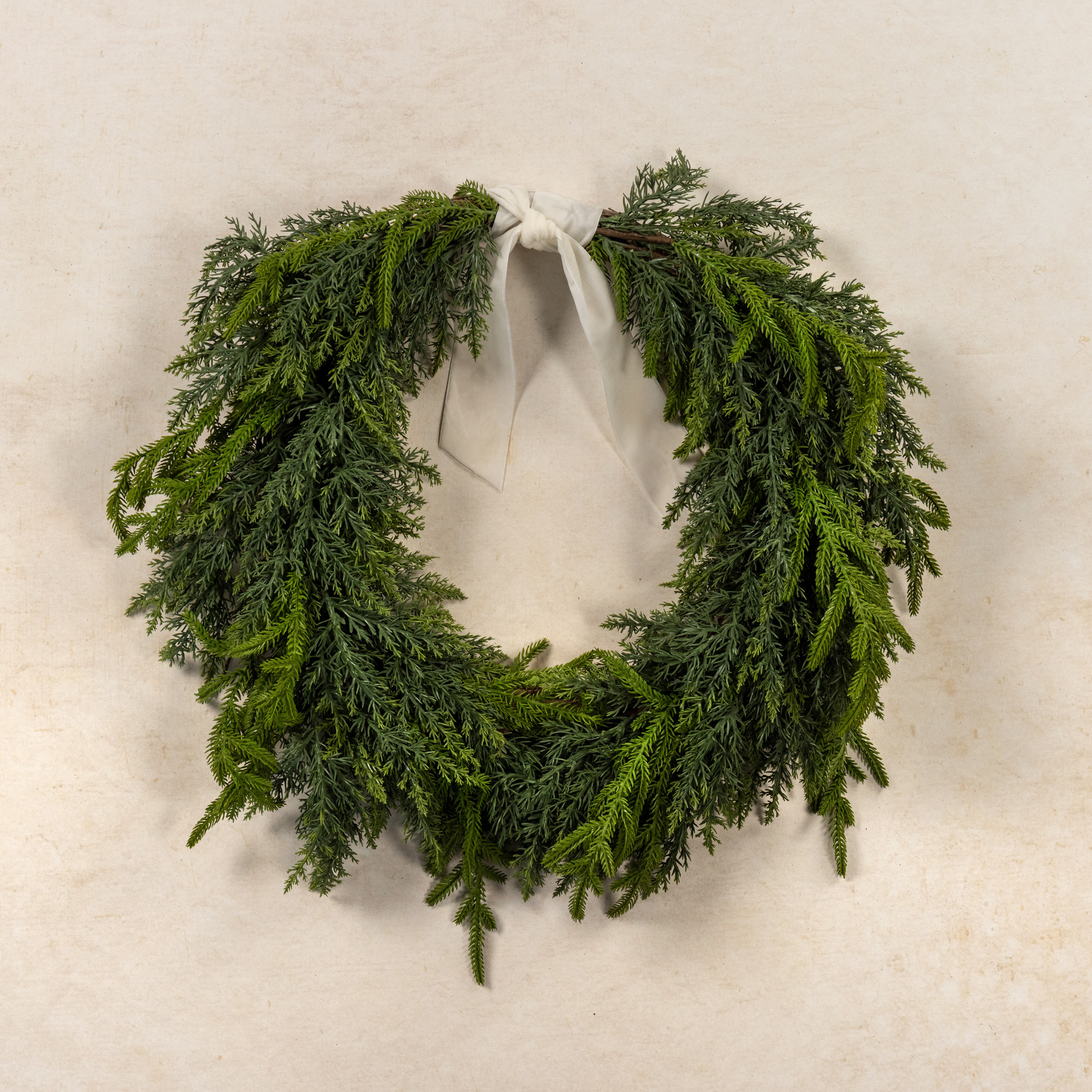 Soft Touch Redwood & Cedar Wreath with Ribbon, 22", photo 2 of 2