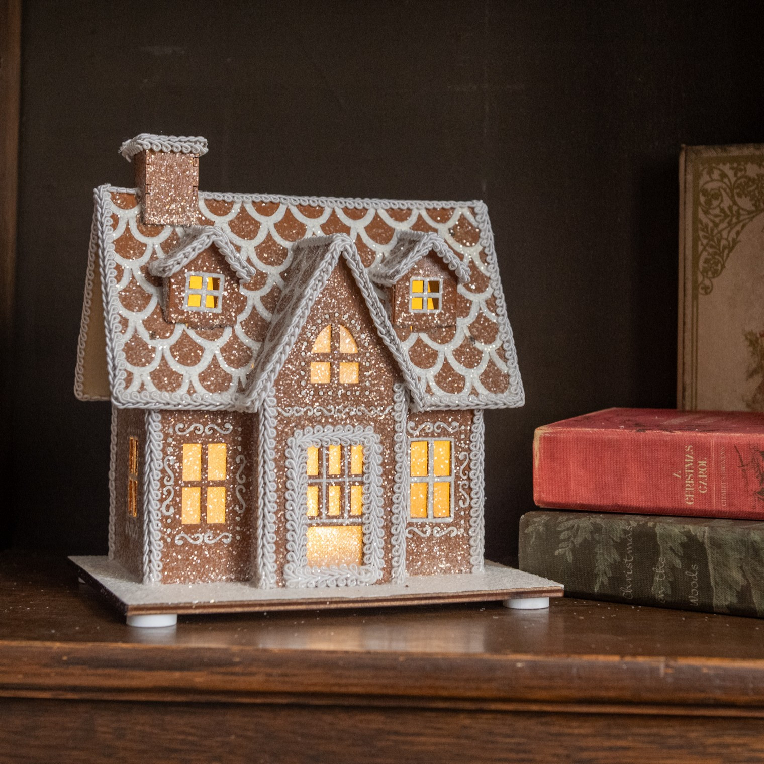 Lighted Gingerbread Estate, 8"