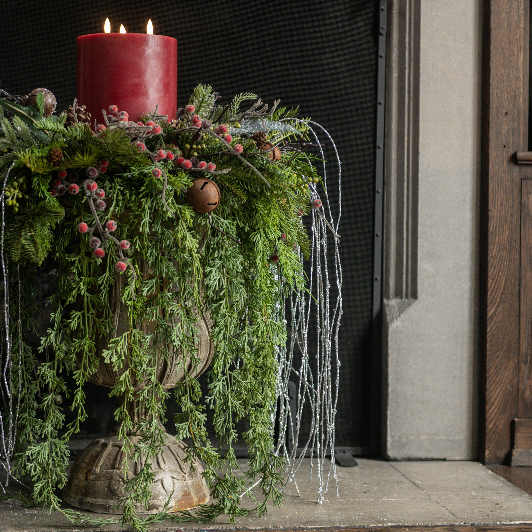 Iced Forest Foliage with Bells Pick, 15", photo 3 of 5