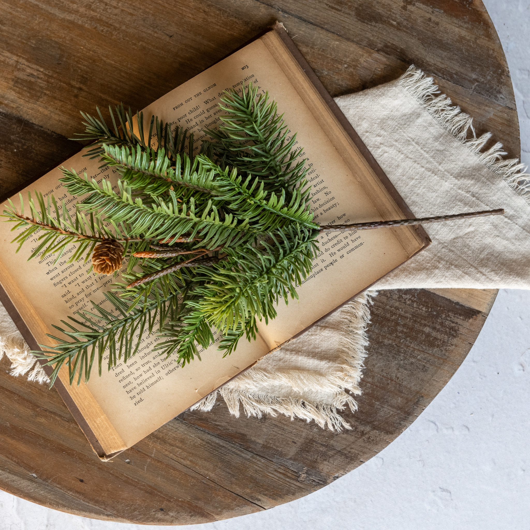 Hemlock & Douglas Fir with Mini Pinecone Pick, 13.5", photo 2 of 4