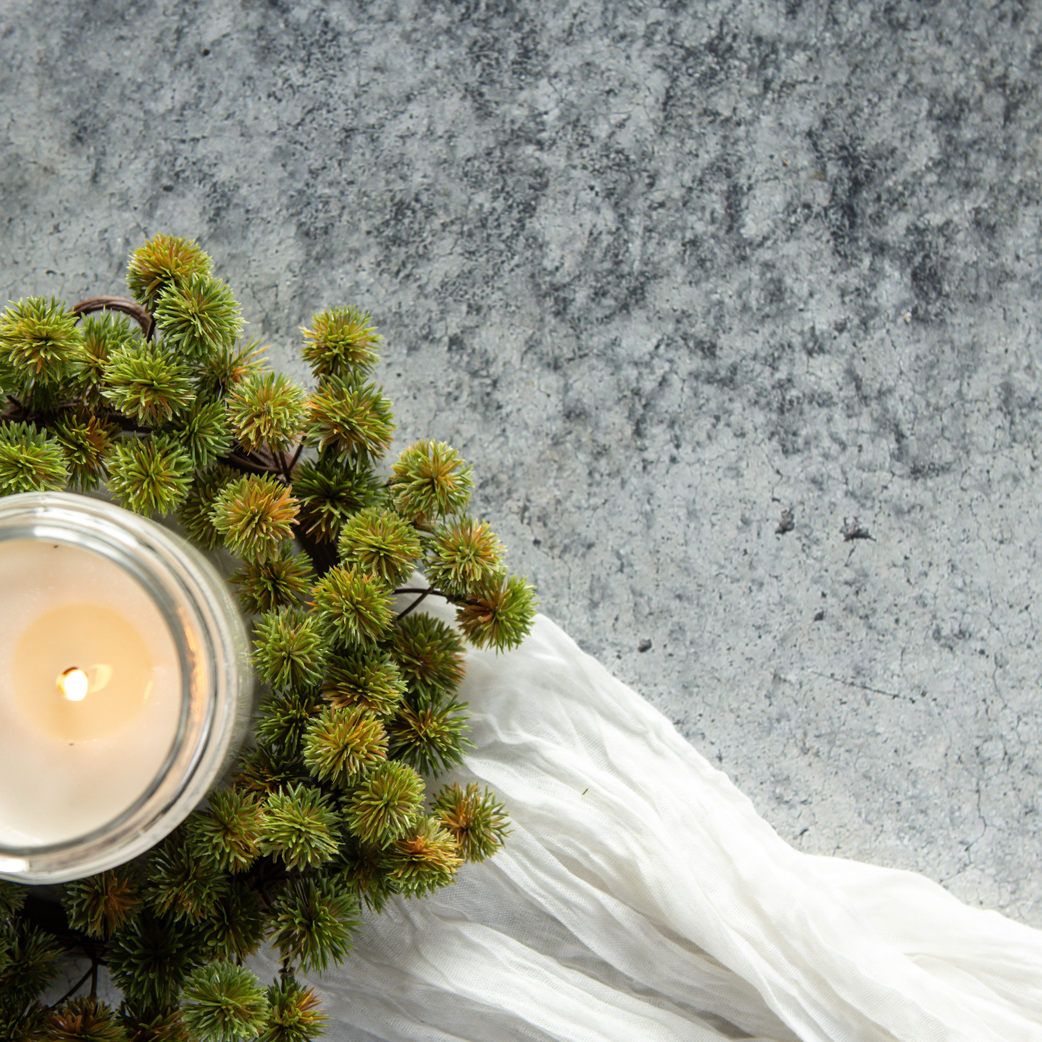 Green Mini Chestnut Seed Candle Ring, 10", photo 2 of 4