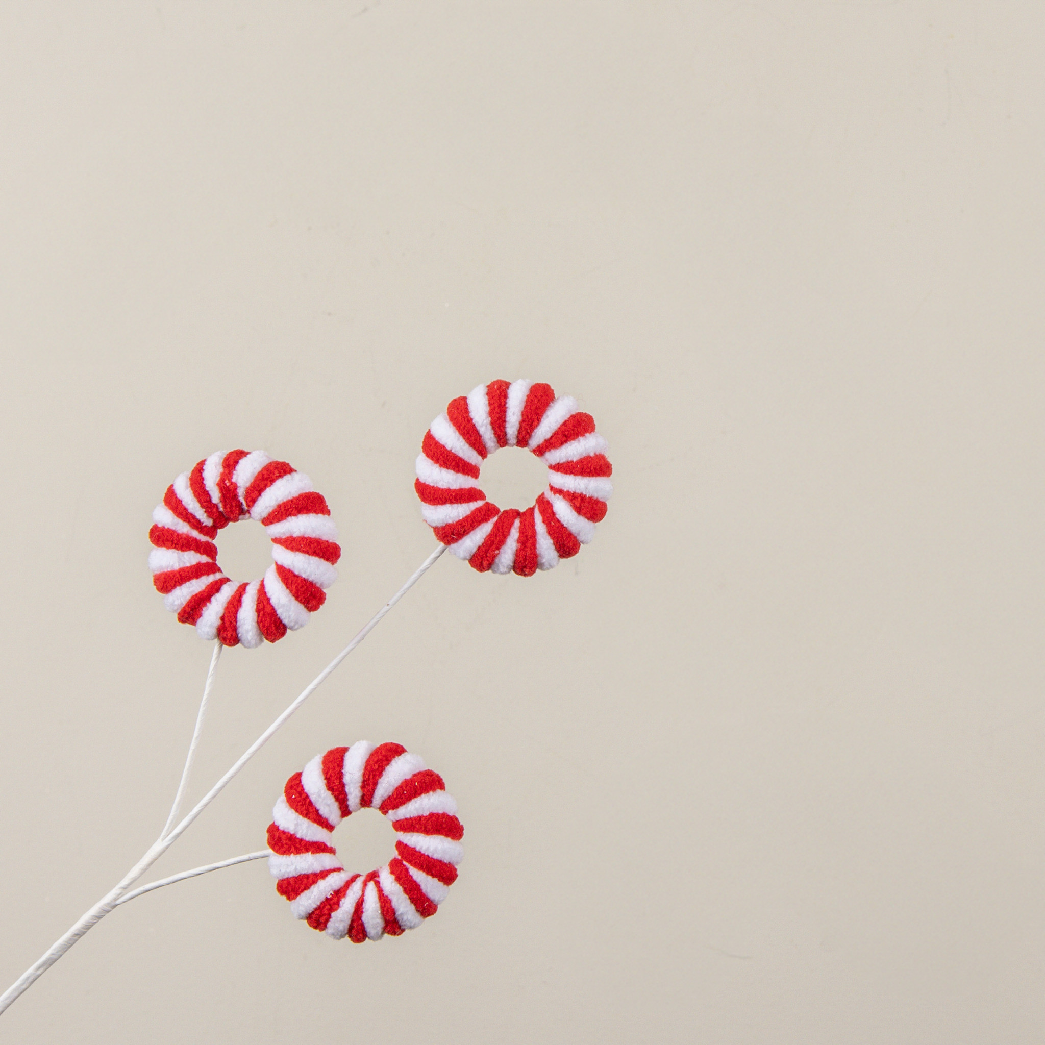 Red & White Doughnut Pick, 11.5", photo 2 of 3