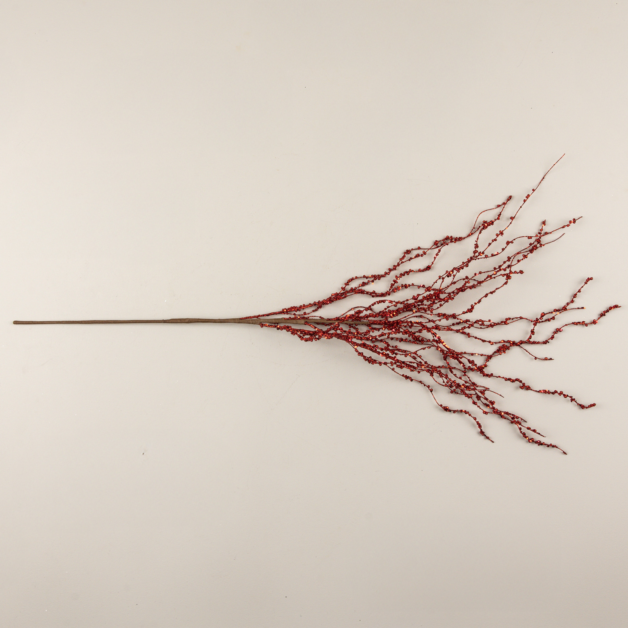Red Glittered Branch with Berries, 41", photo 3 of 3