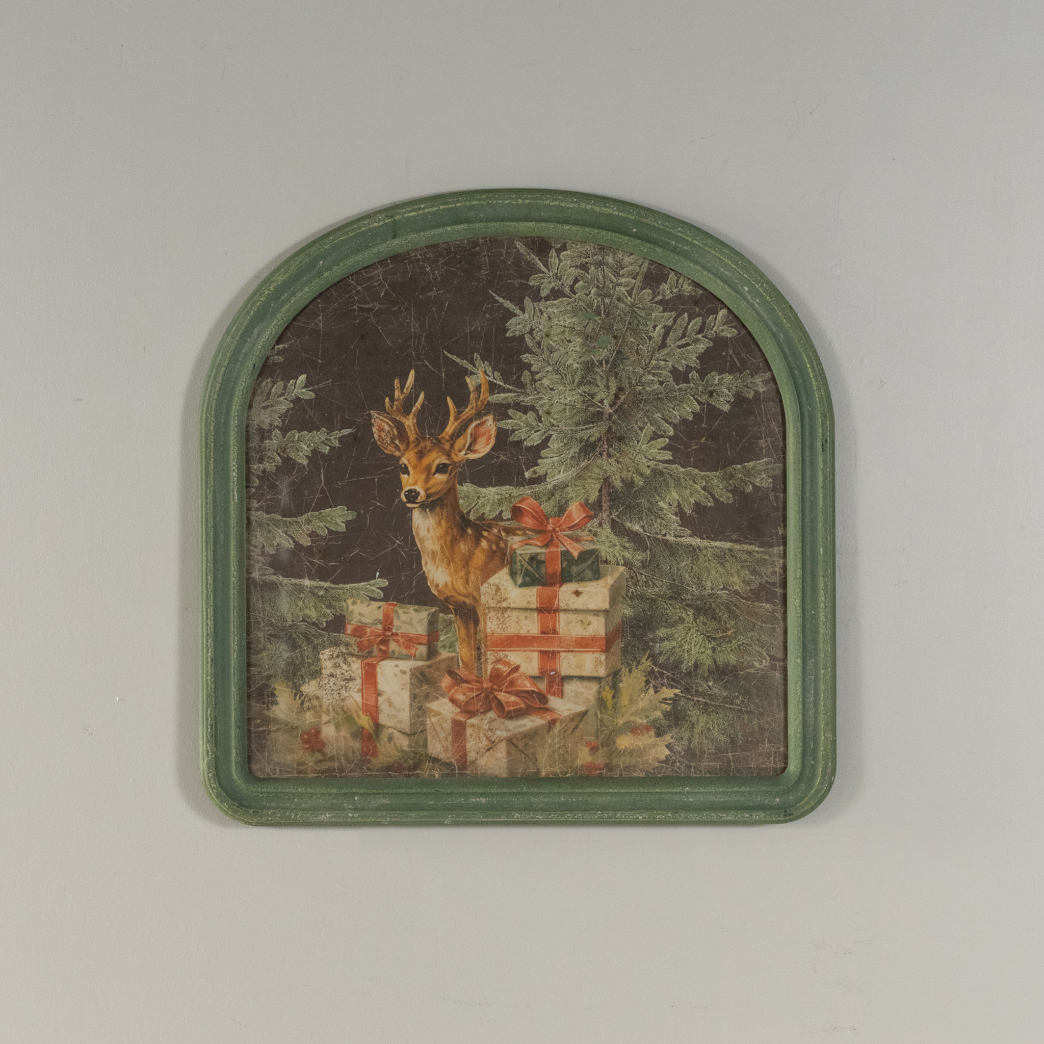 Framed Holiday Forest Scene Print