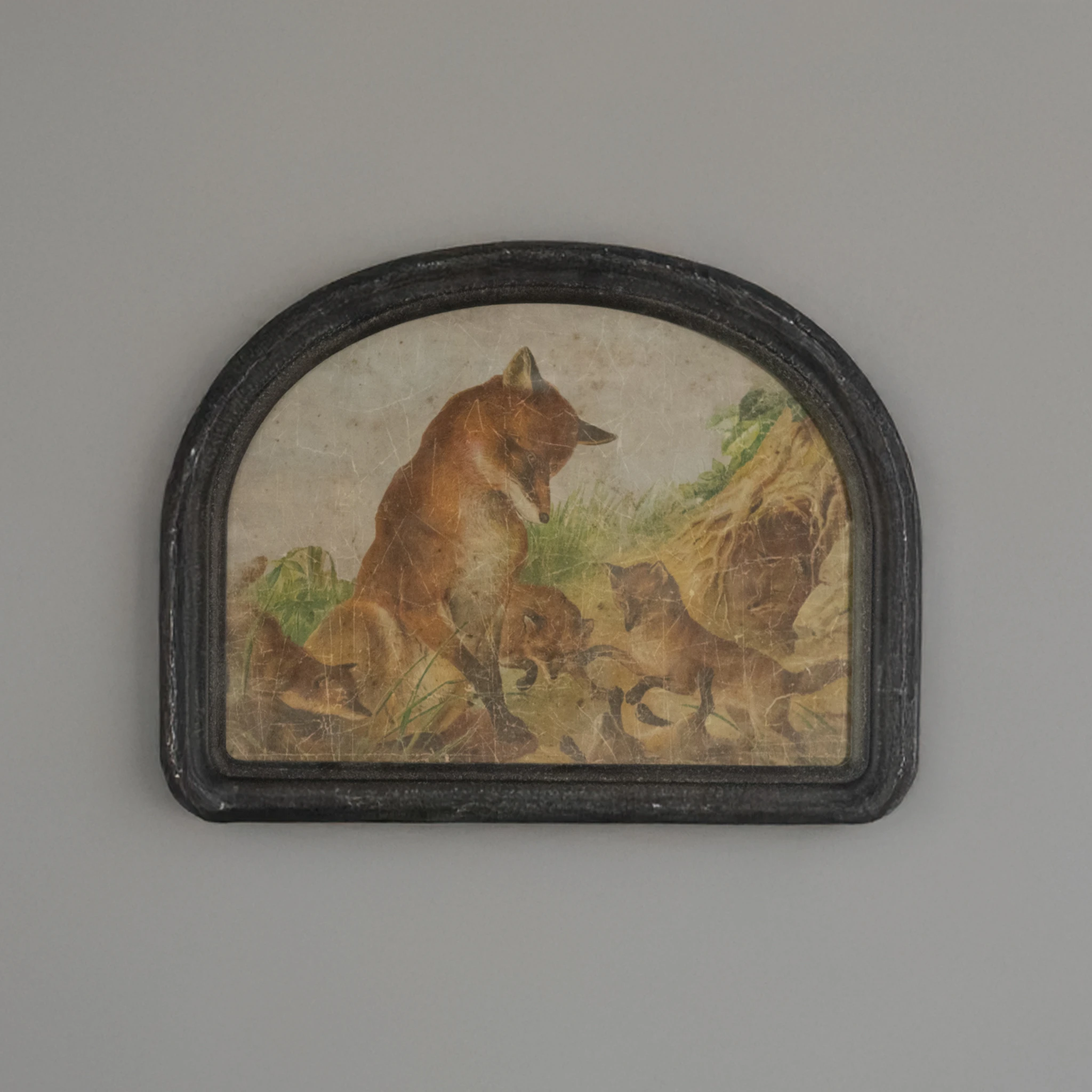 Framed Fox Family Print