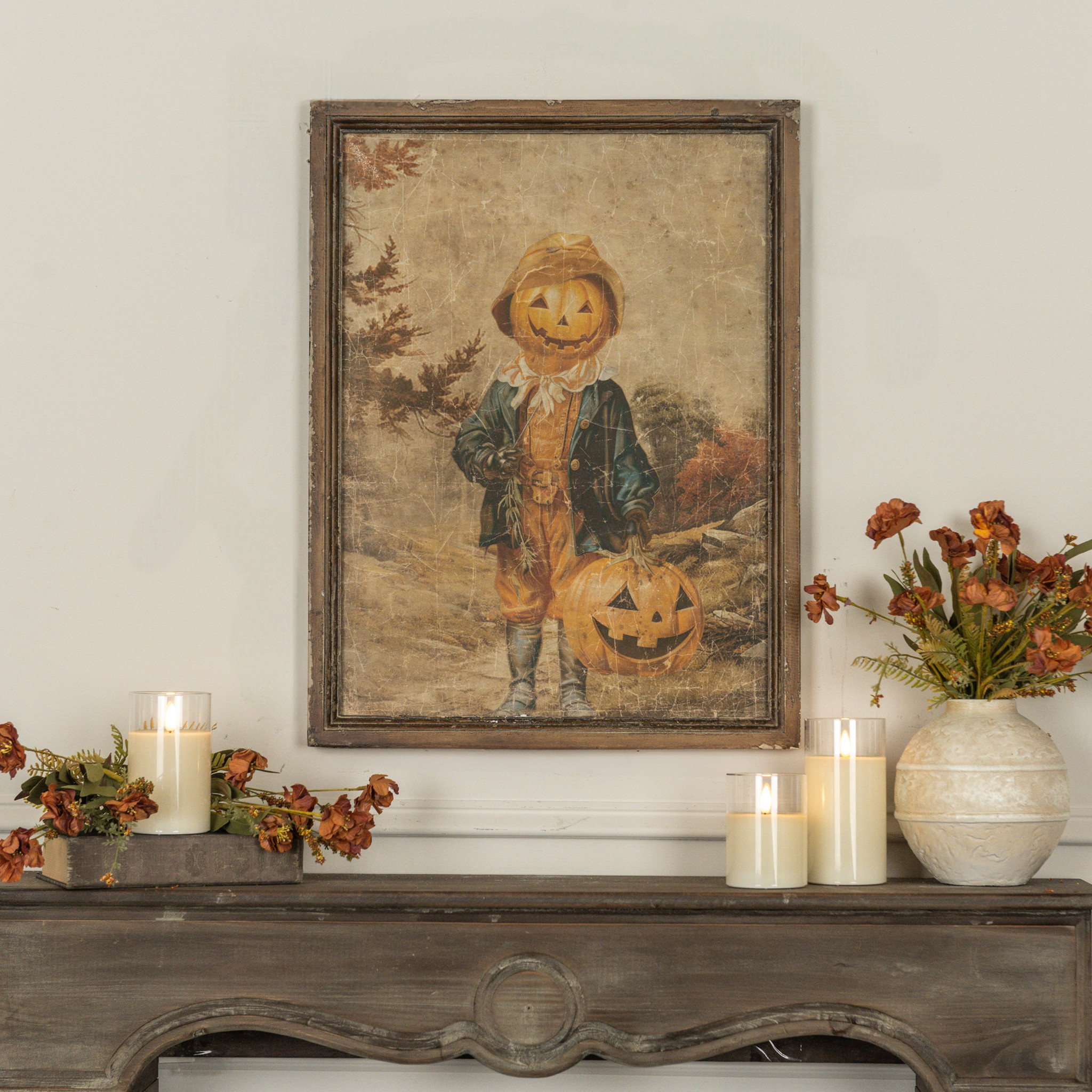 Framed Pumpkin Boy Print