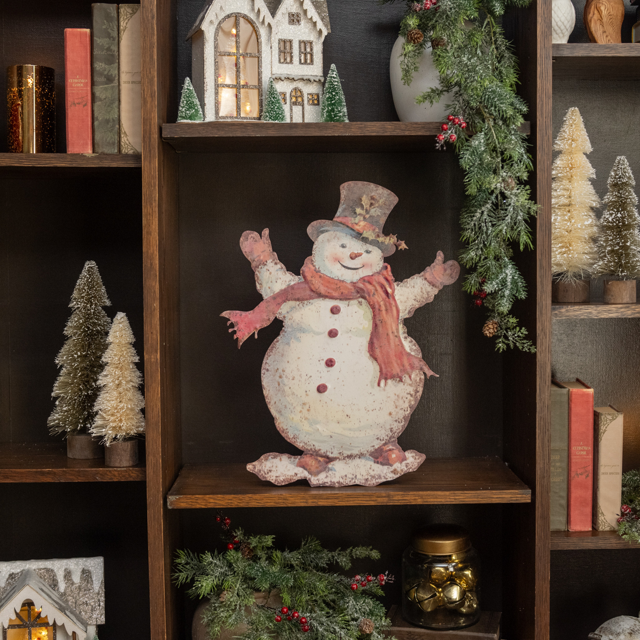 Happy Snowman Metal Dummy Board, 18"