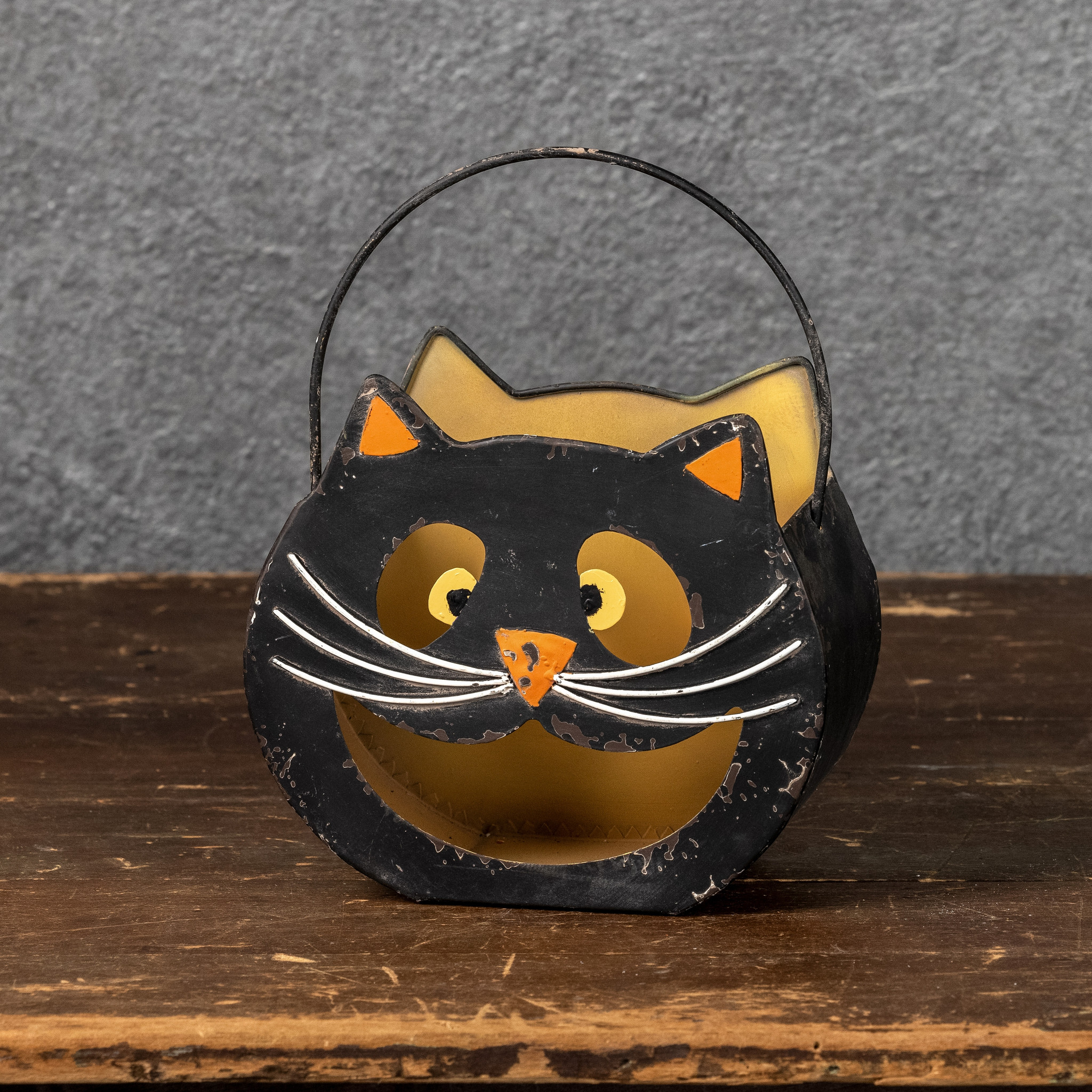 Vintage Black Cat Bucket, 7.25", photo 3 of 4