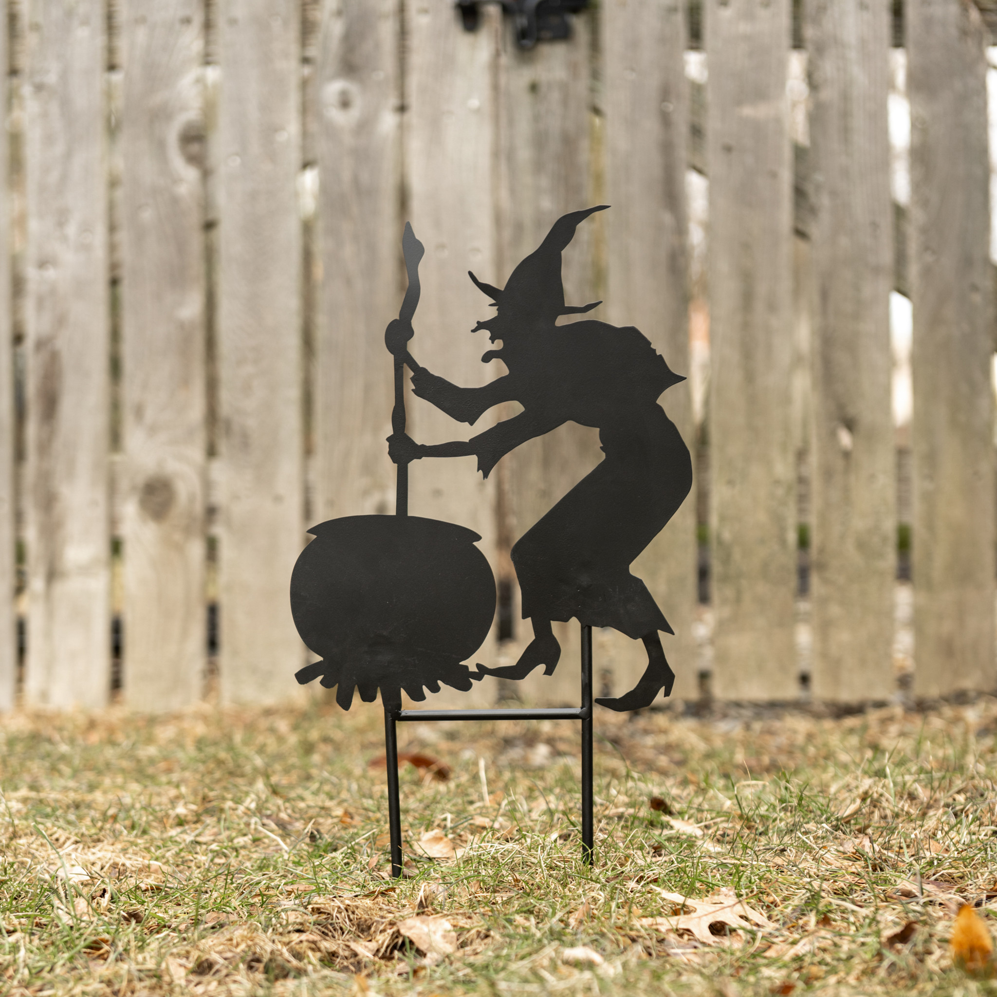 Witch Silhouette Stake