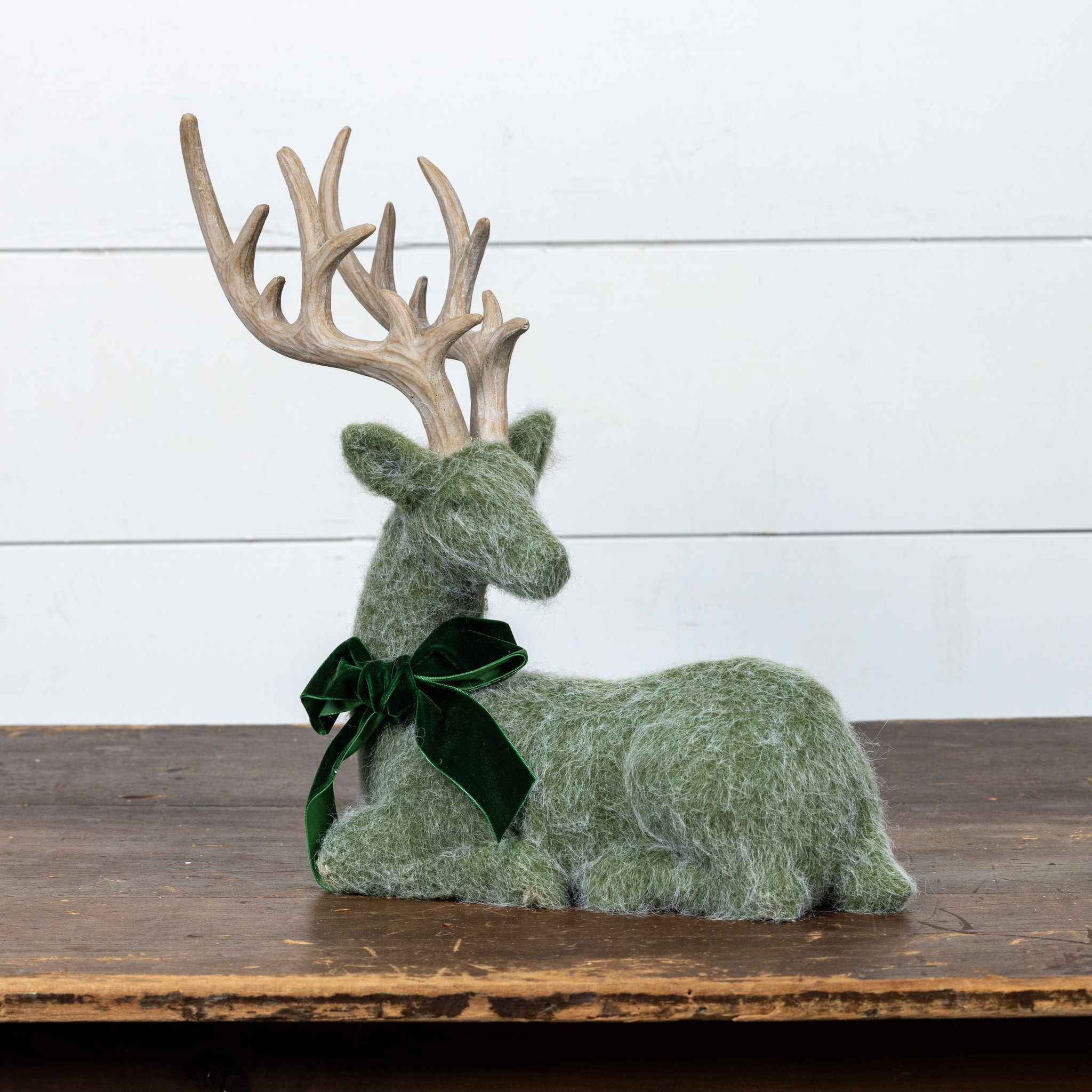 Green Felt Deer, photo 3 of 3