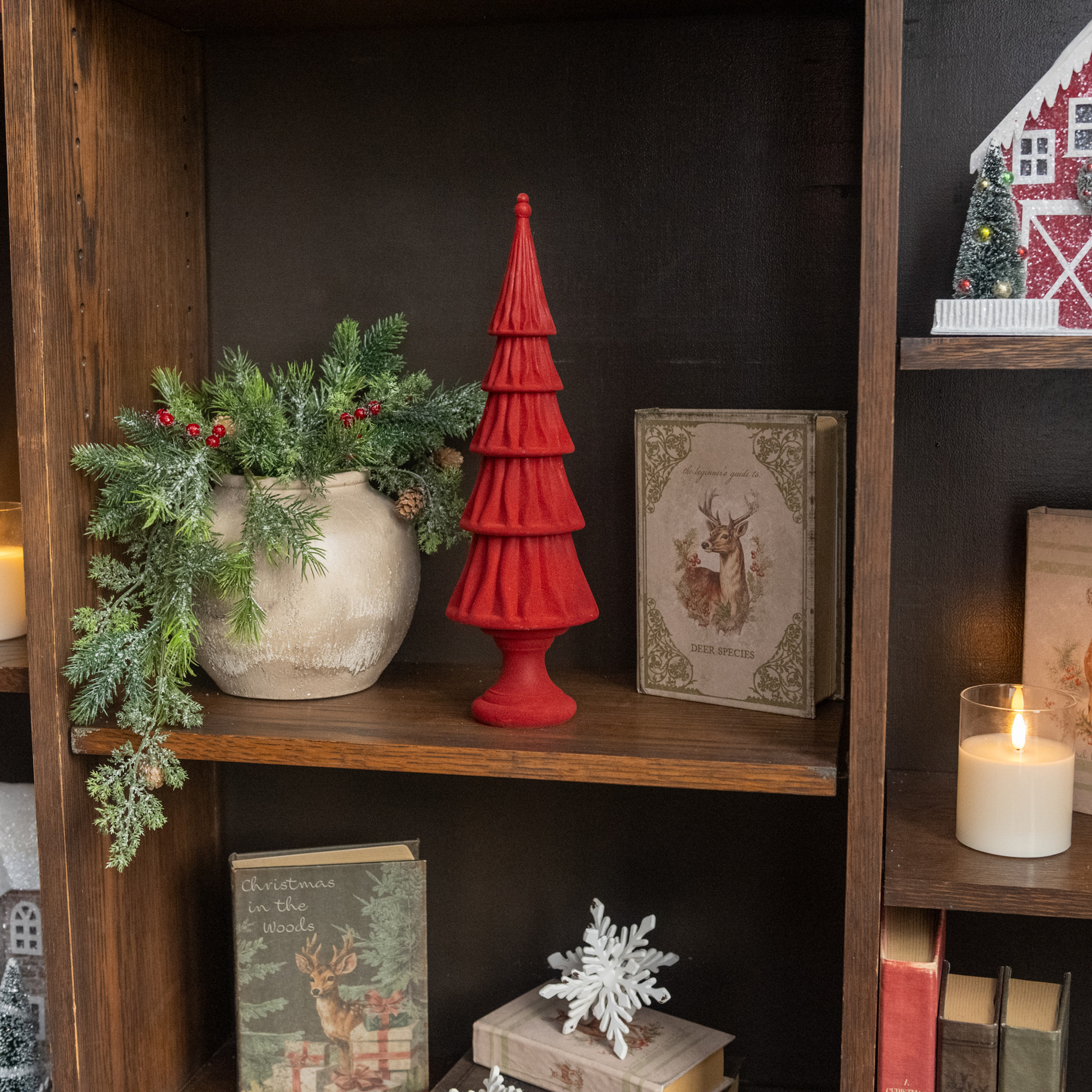 Red Layered Tree, 14.75"