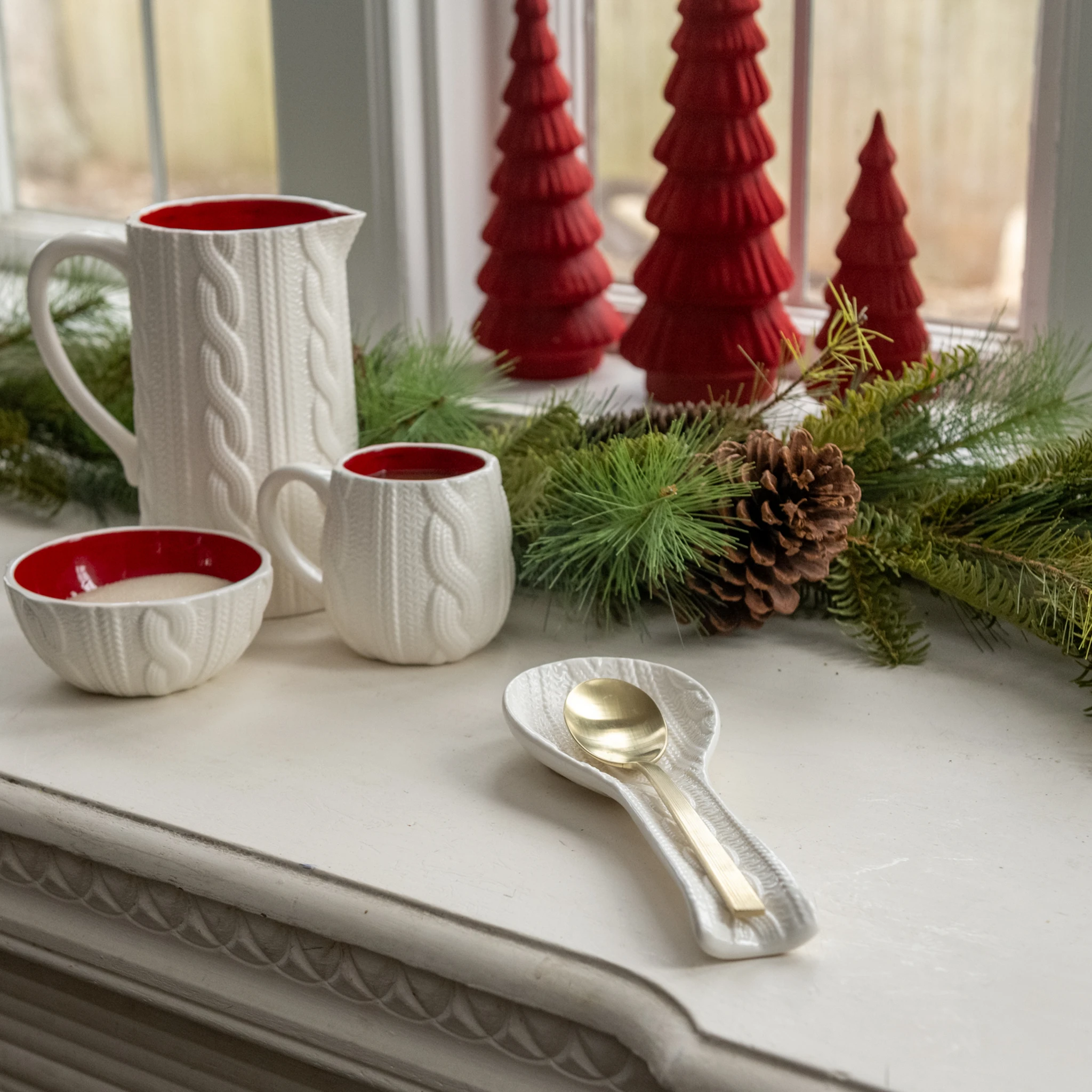 Cream Sweater Spoon Rest