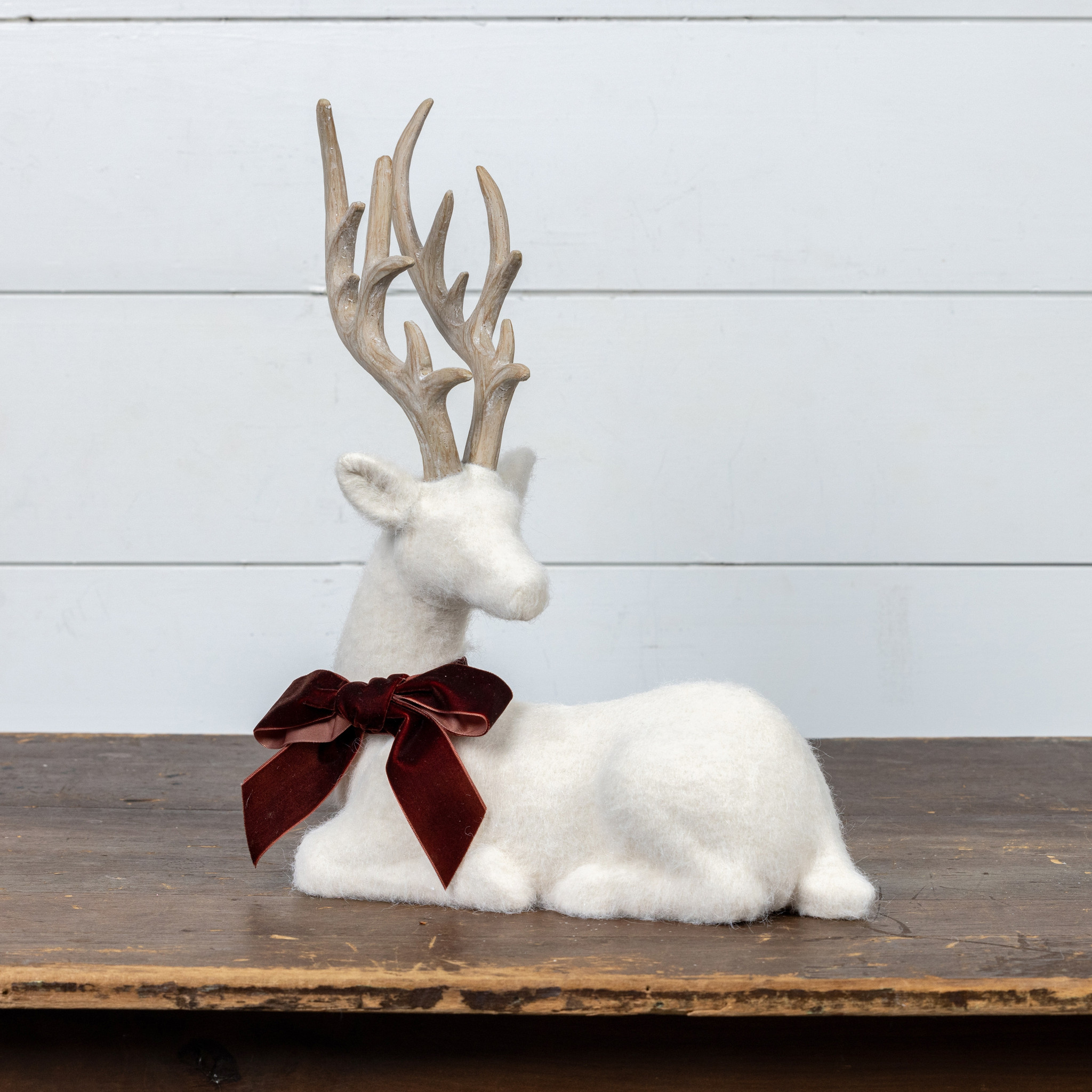 Cream Felt Deer, photo 3 of 3