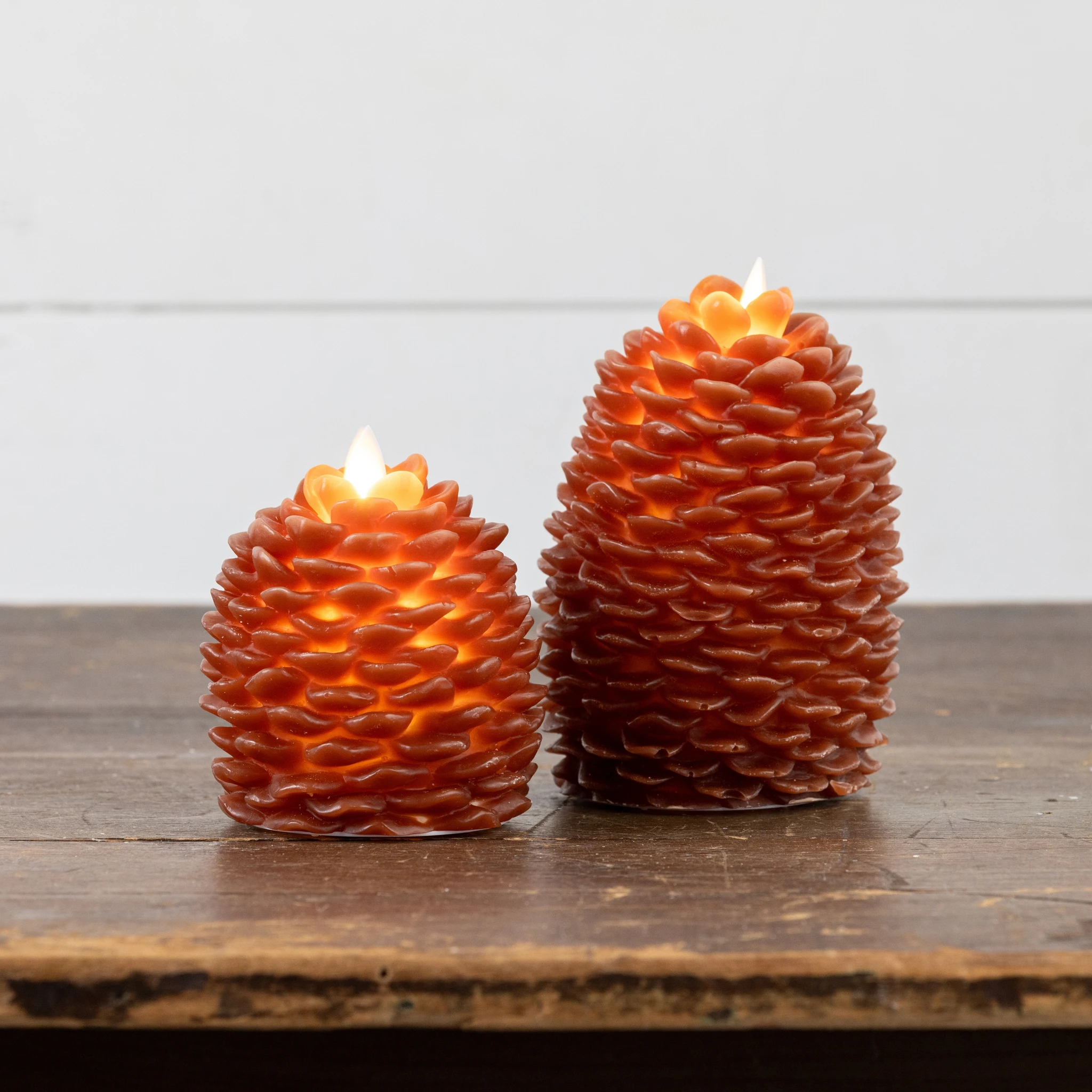 Flameless Bronze Pinecone Candle, 4.25", photo 4 of 4