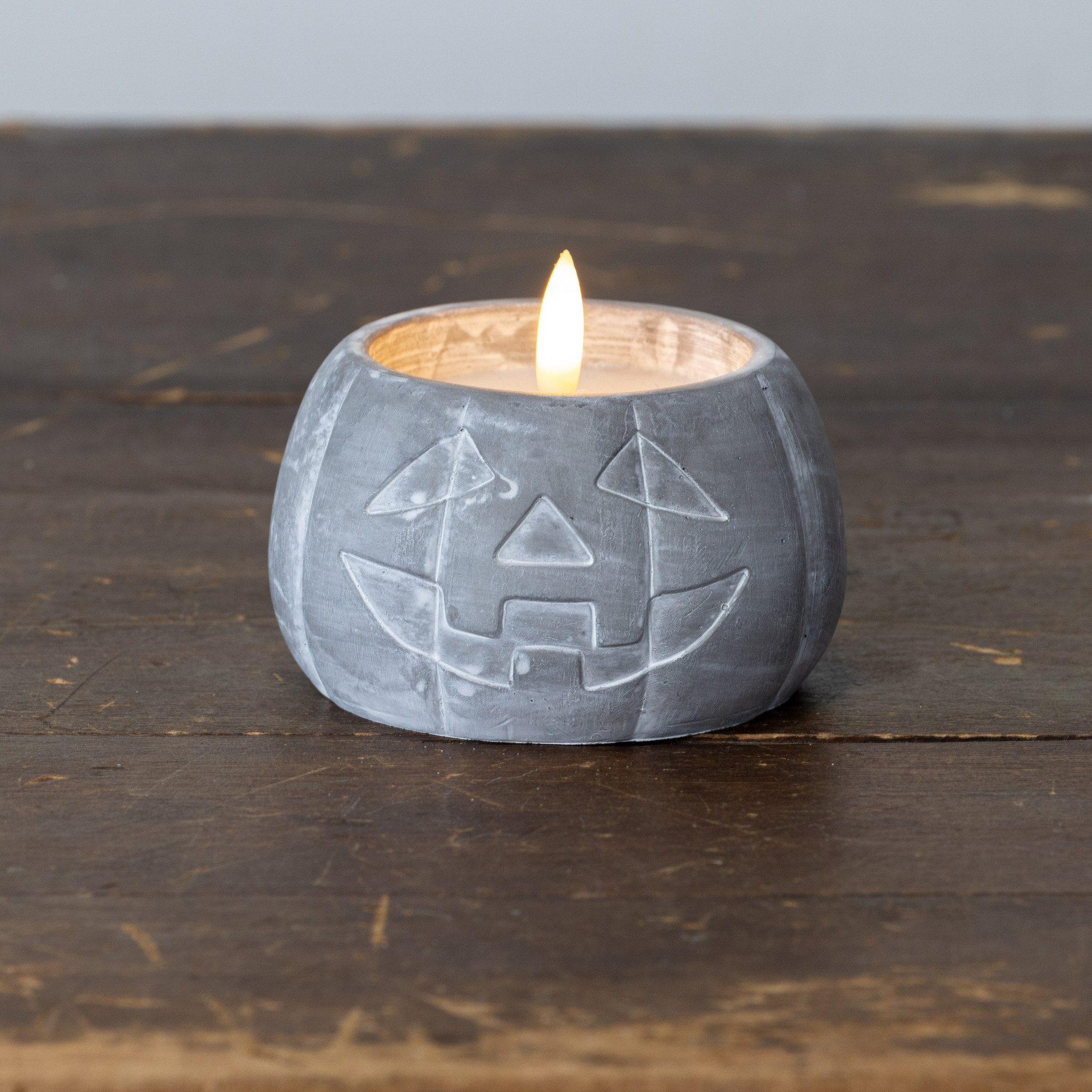 Flameless Jack-O-Lantern Candle, 3", photo 3 of 4
