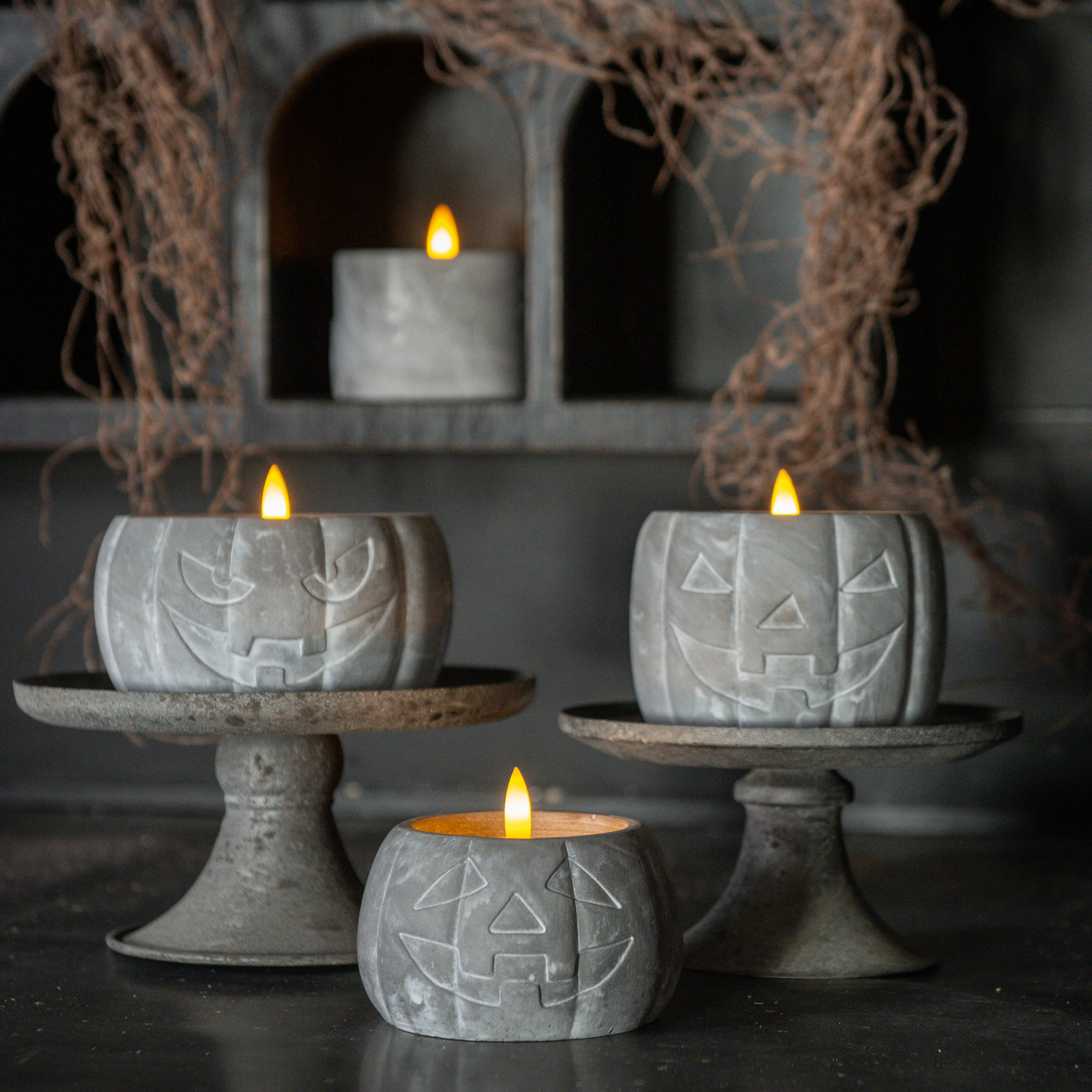 Flameless Jack-O-Lantern Candle, 3.5", photo 2 of 4