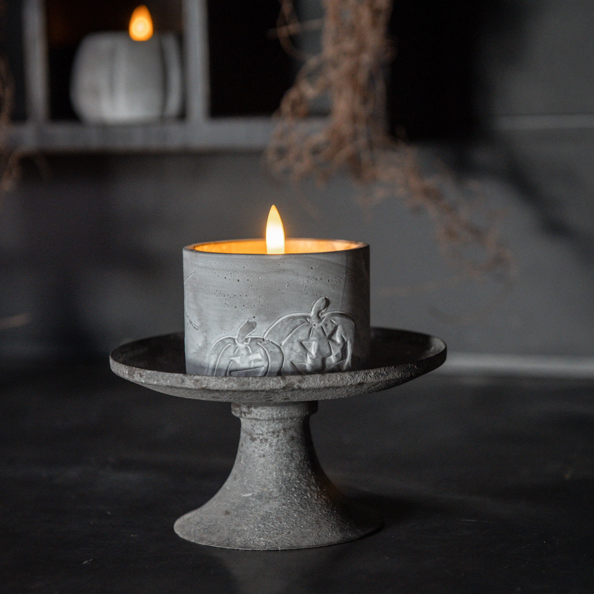 Flameless Spider Web Candle, 3"