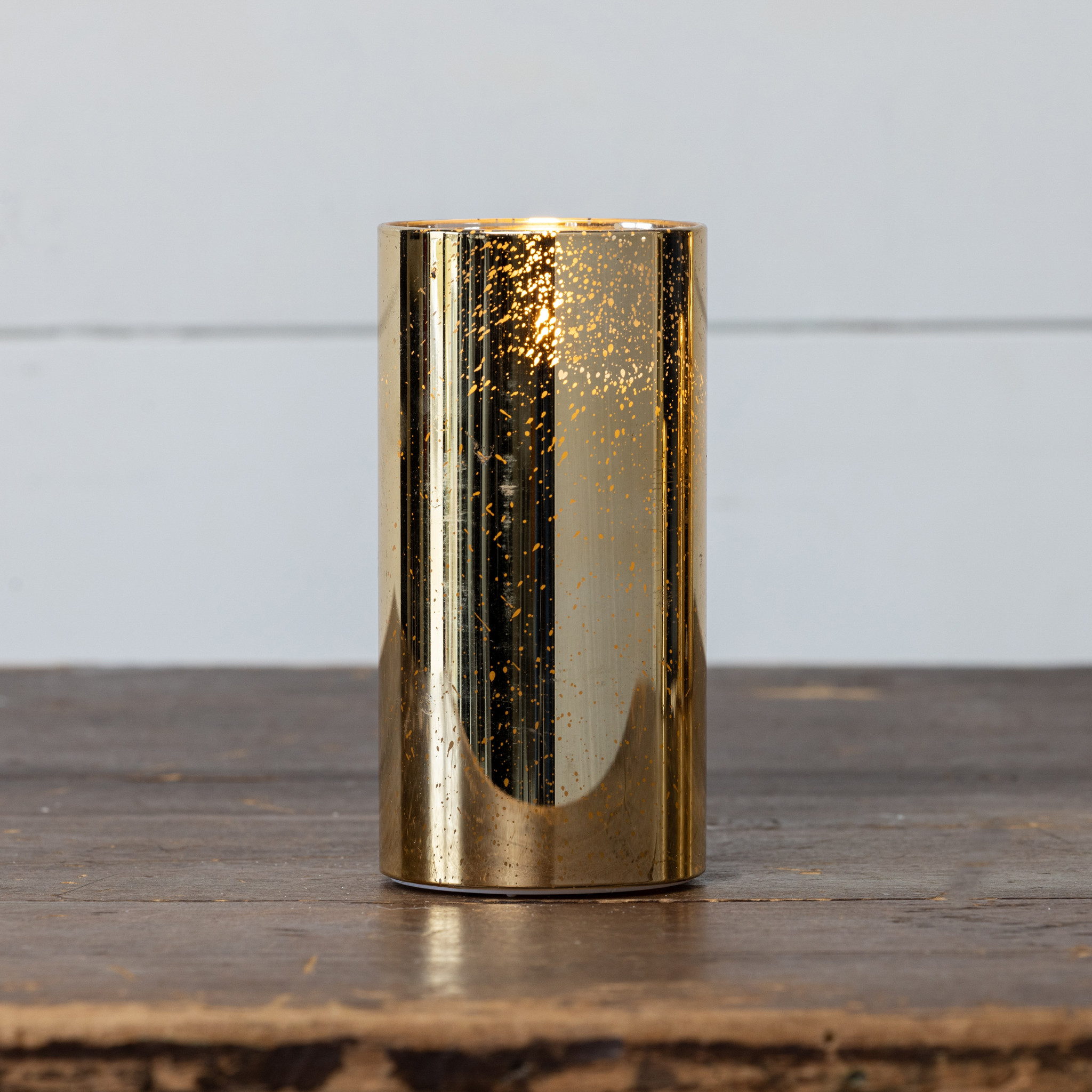 Flameless Gold Mercury Glass Candle, 6", photo 3 of 5