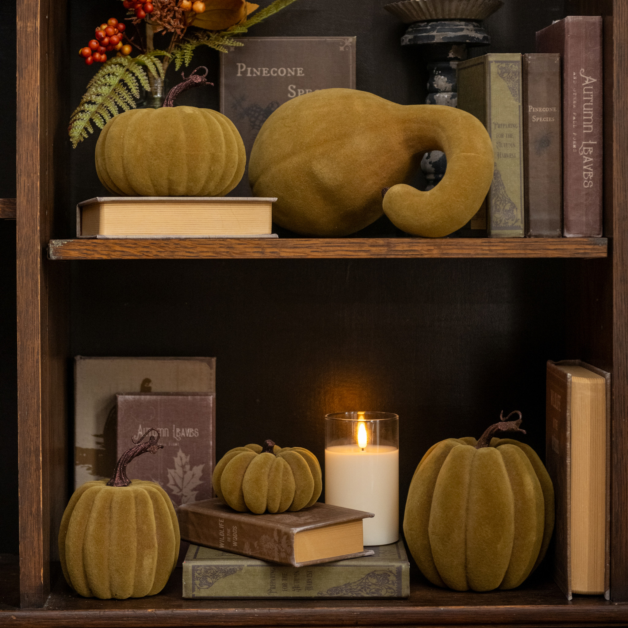 Green Flocked Gourd, 11.5", photo 4 of 4