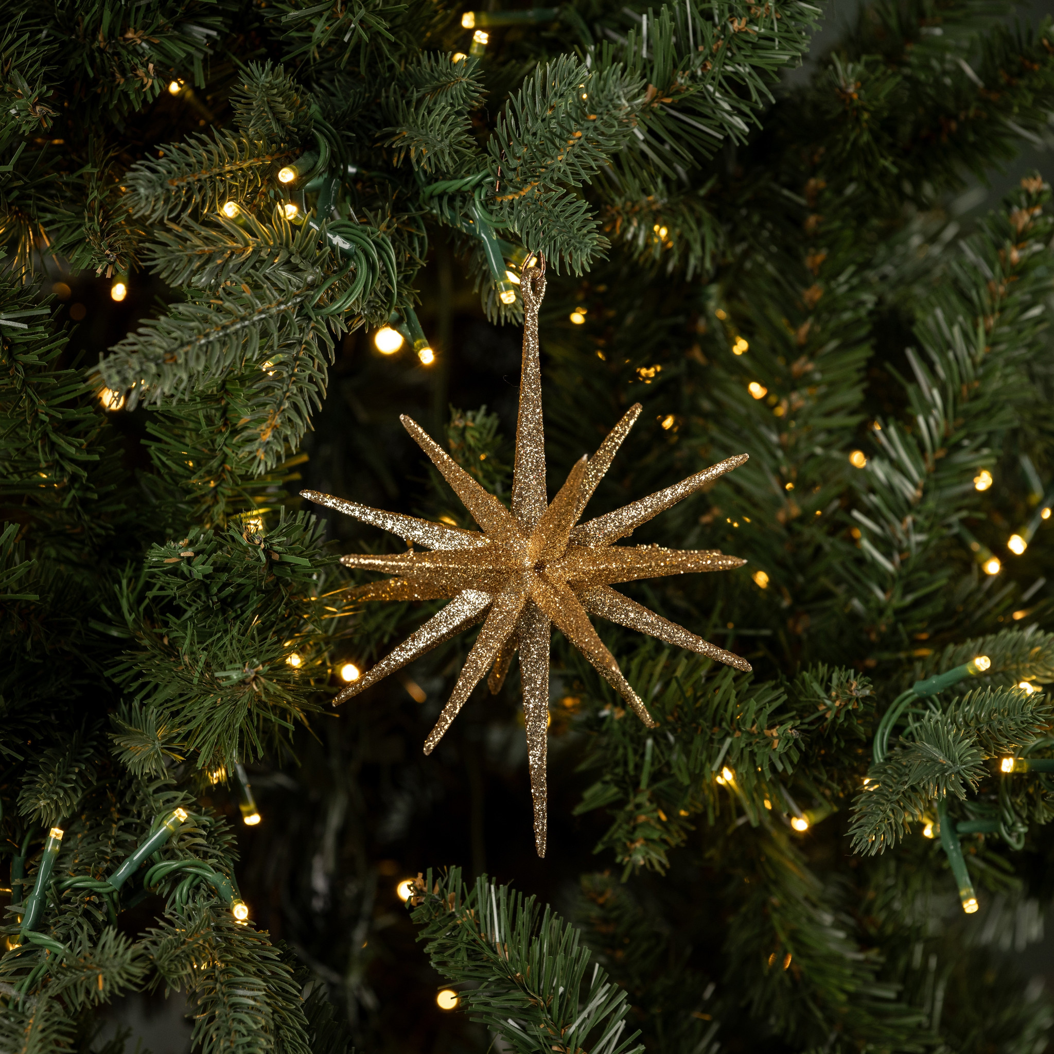 Gold Pointed Star Ornament, 6", photo 2 of 3