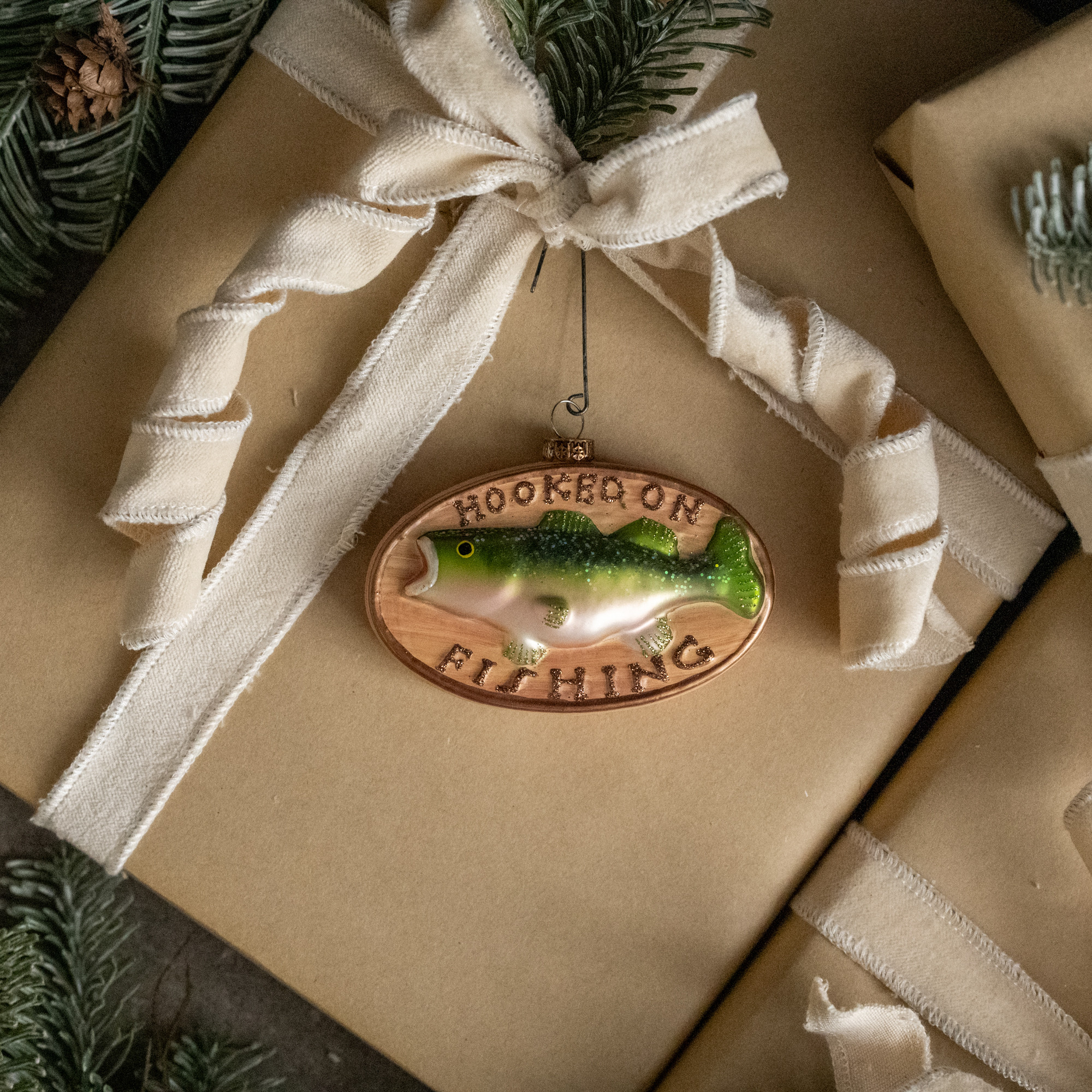 Hooked on Fishing Ornament
