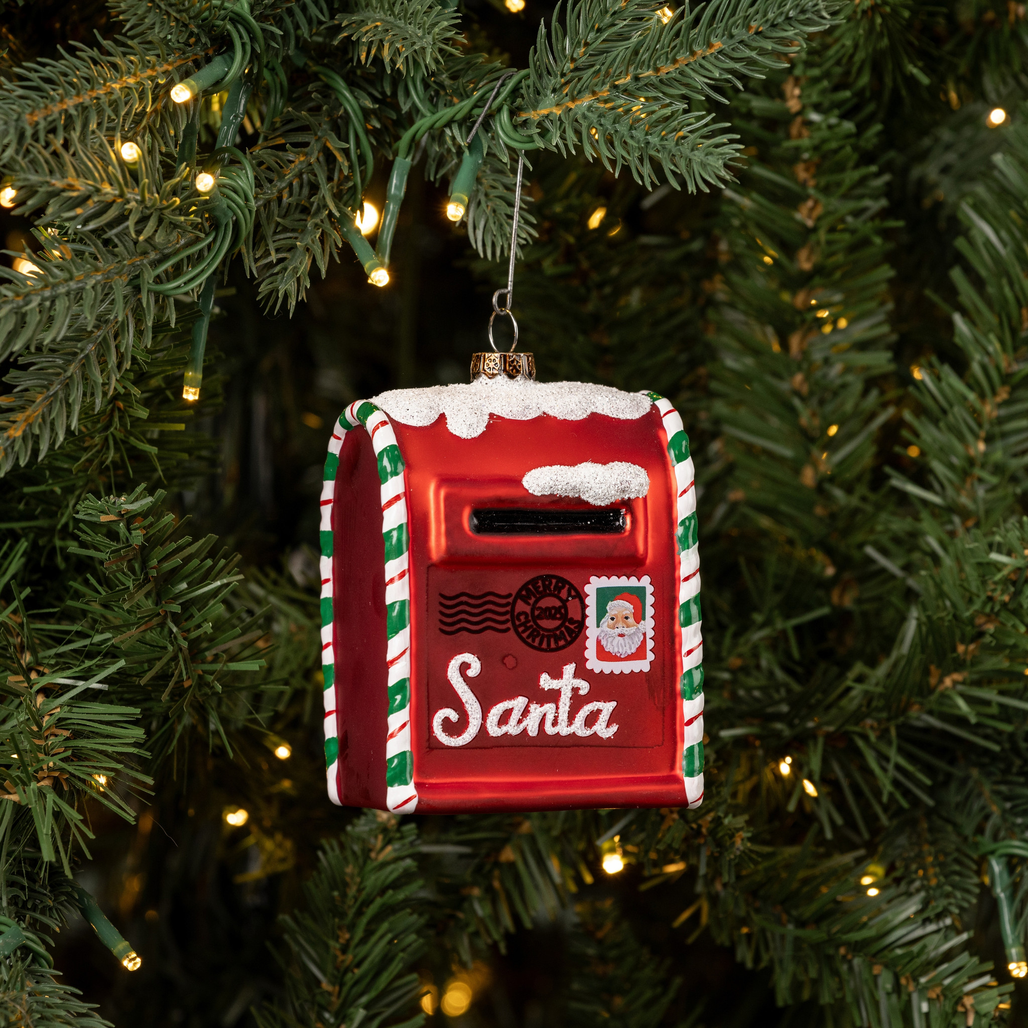 Red Letters to Santa Mailbox Ornament, photo 3 of 4