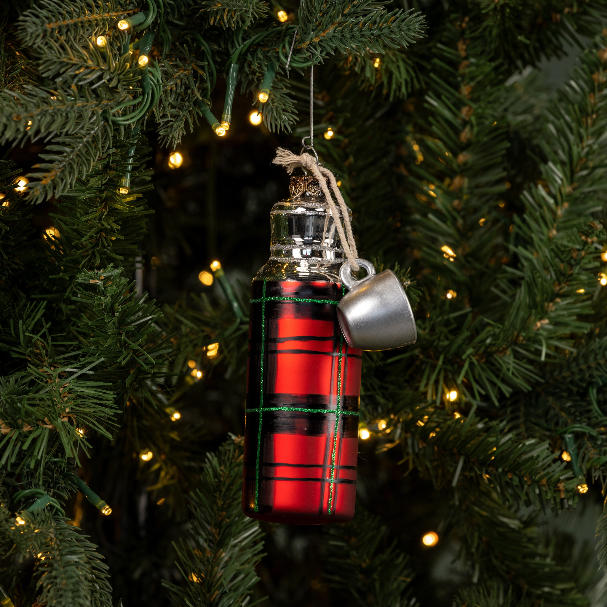 Plaid Thermos Ornament, photo 2 of 3