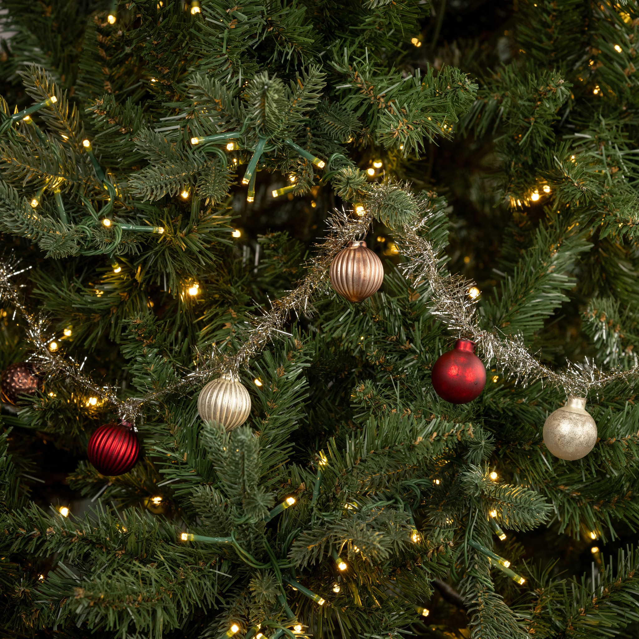 Mauve Beaded Garland with Tinsel, 6 ft, photo 2 of 3