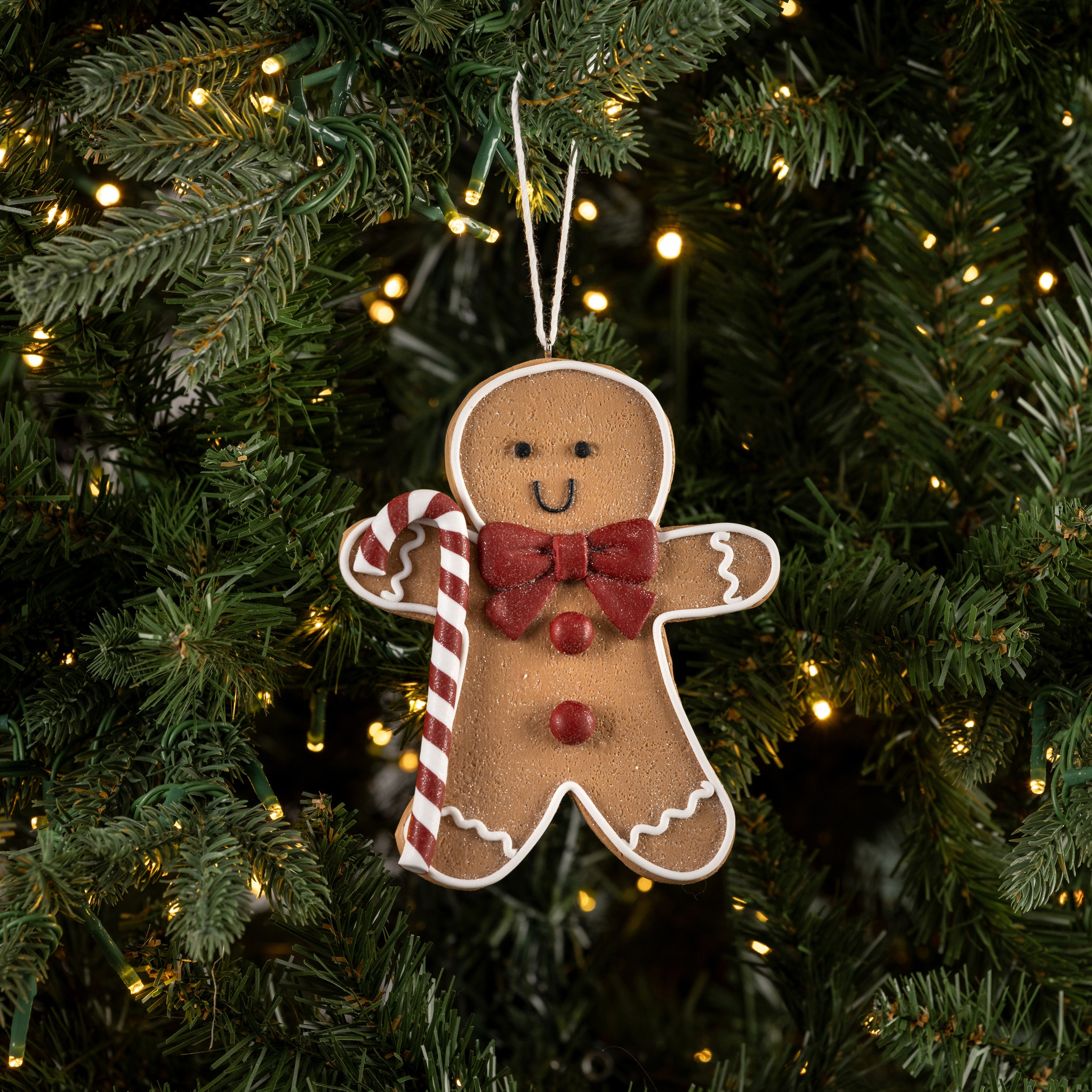 Gingerbread Man with Candy Cane Ornament, photo 2 of 3