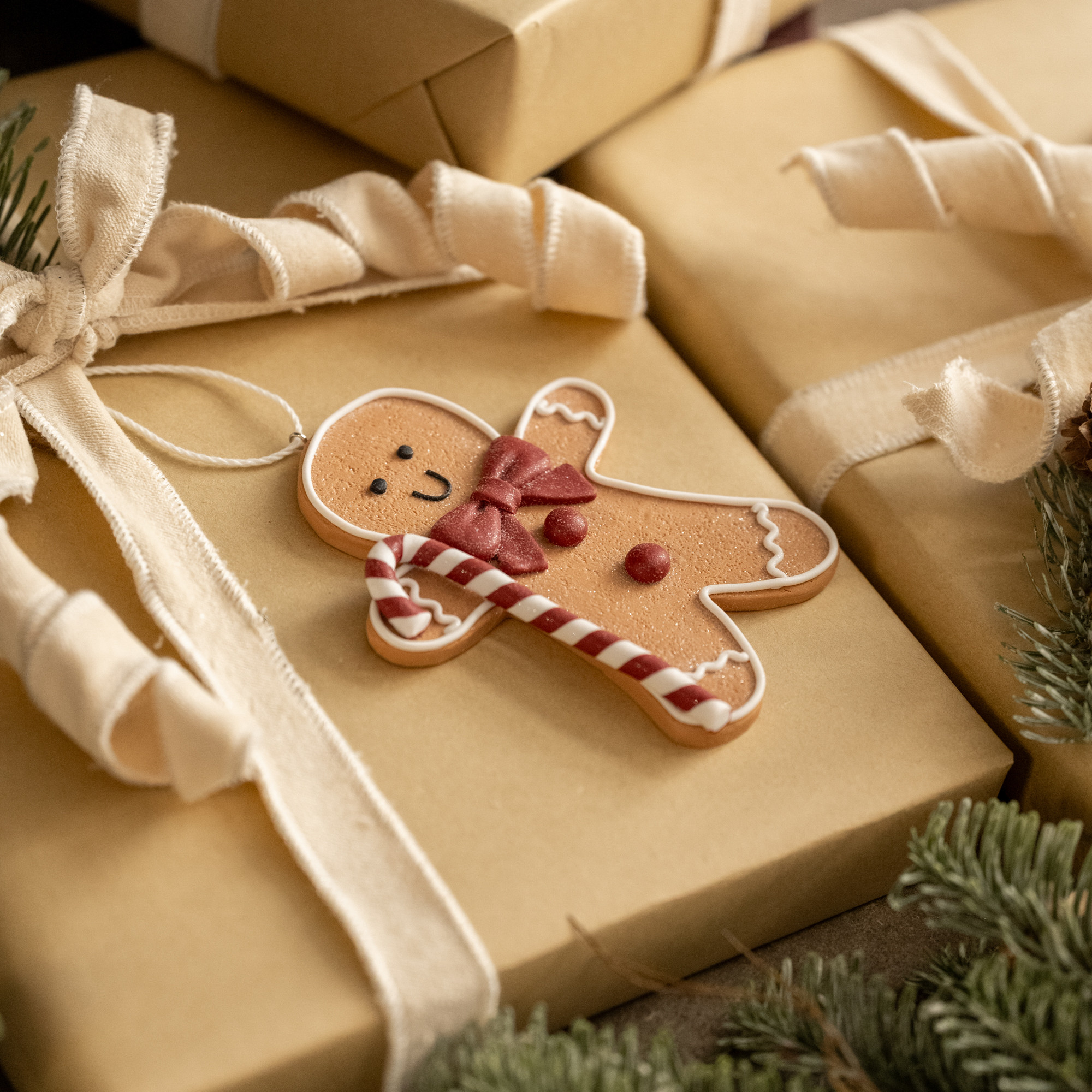 Gingerbread Man with Candy Cane Ornament, photo 3 of 3