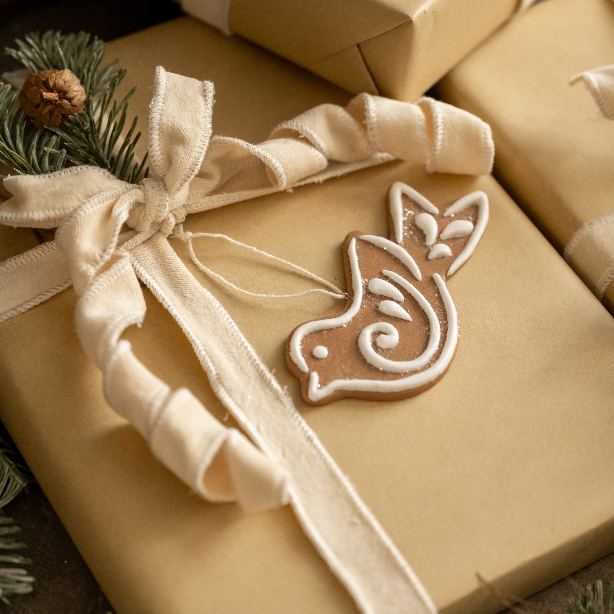 Gingerbread Bird Ornament, photo 3 of 3