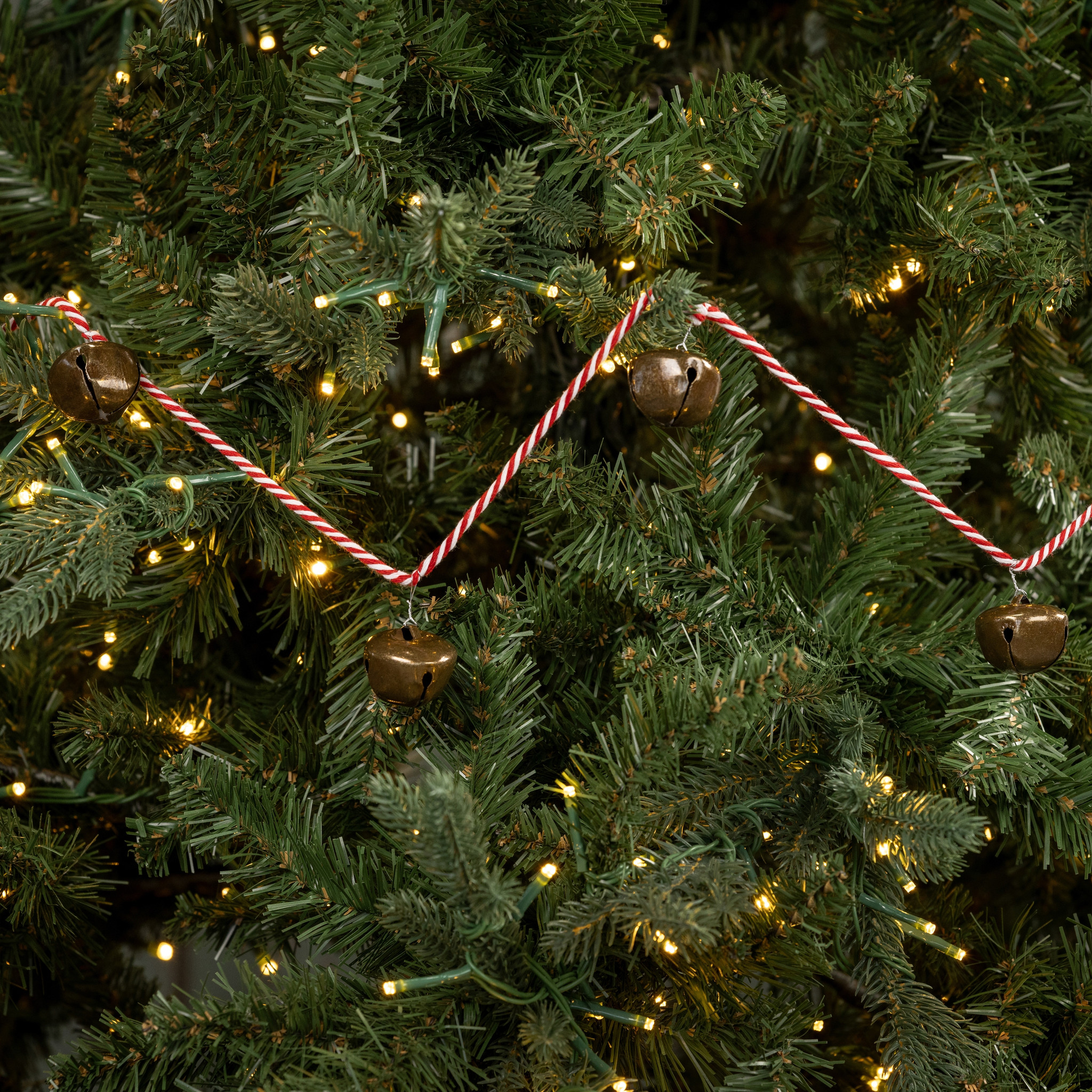 Antiqued 1.25" Bronze Bell Garland, 6 ft, photo 2 of 3