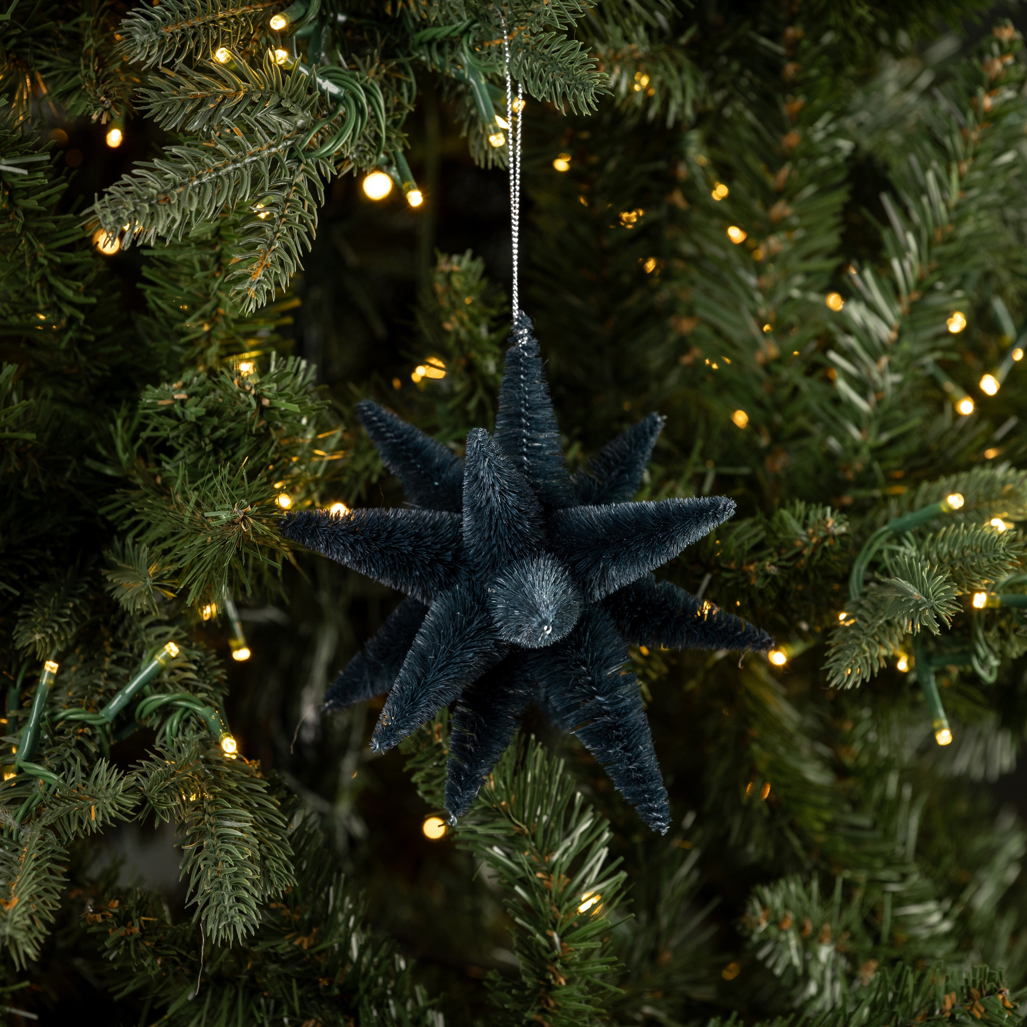 Blue Bottlebrush Star Ornament, photo 2 of 3
