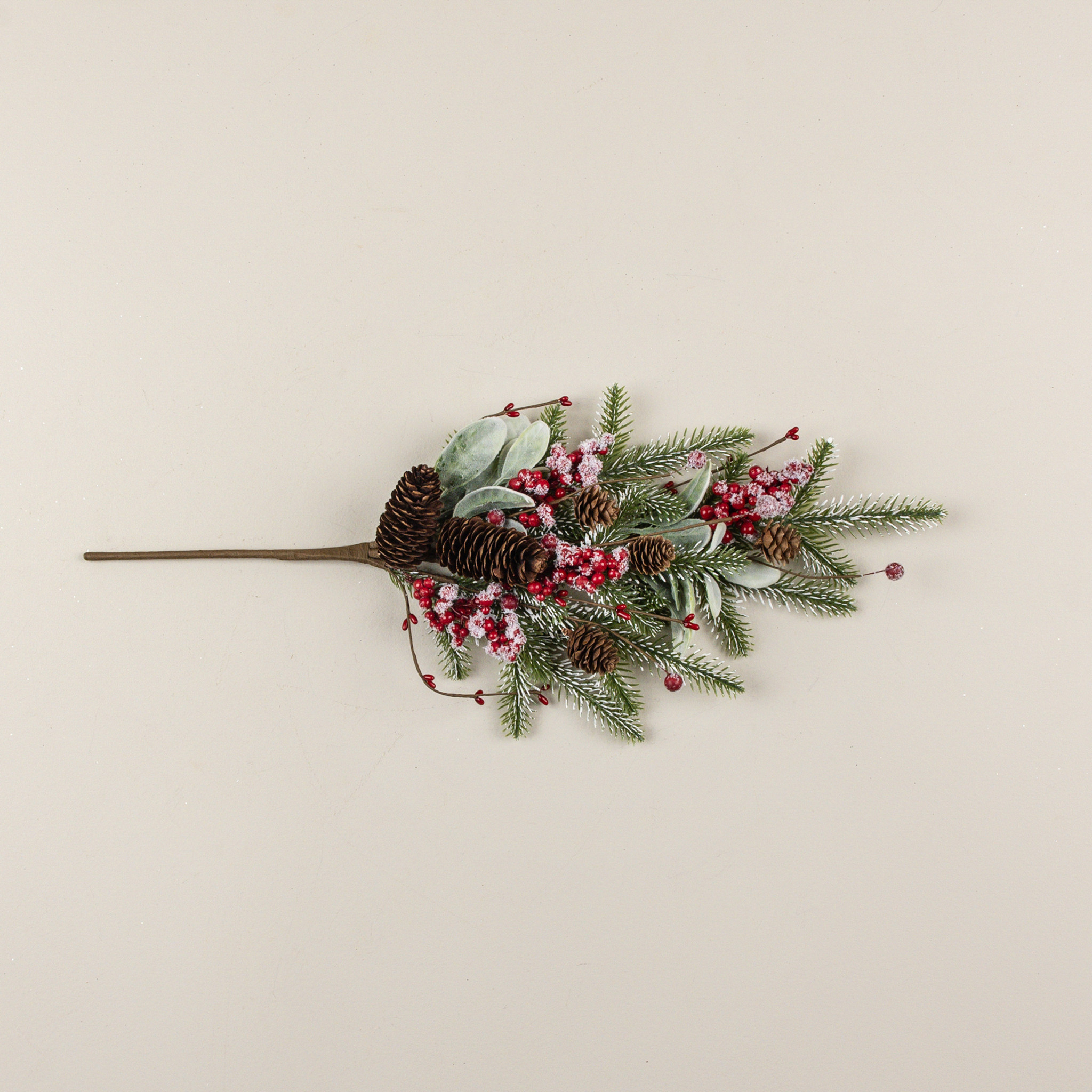 Snowy Pine, Lamb's Ear & Red Berry Pick, 26", photo 3 of 5