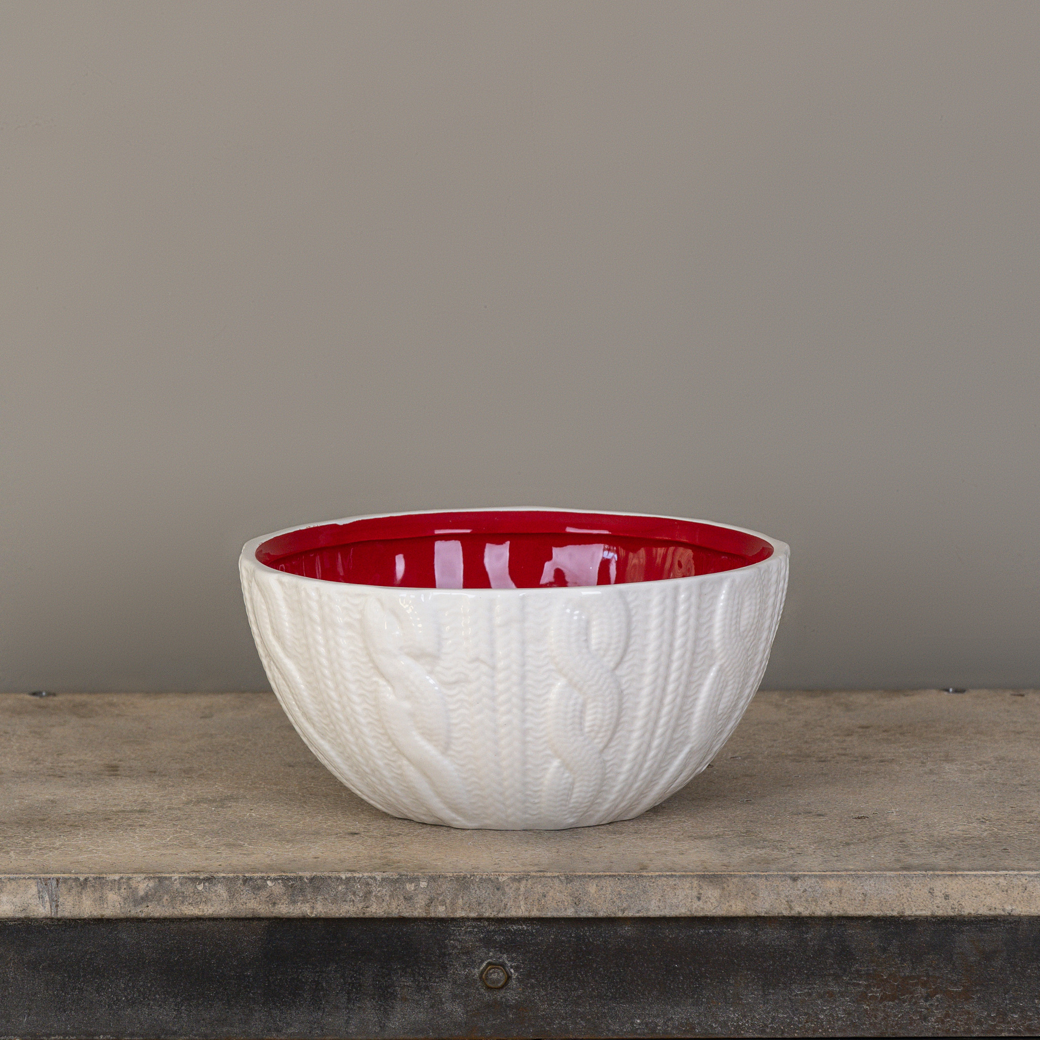 Cream Sweater Bowl, 10.5", photo 3 of 3
