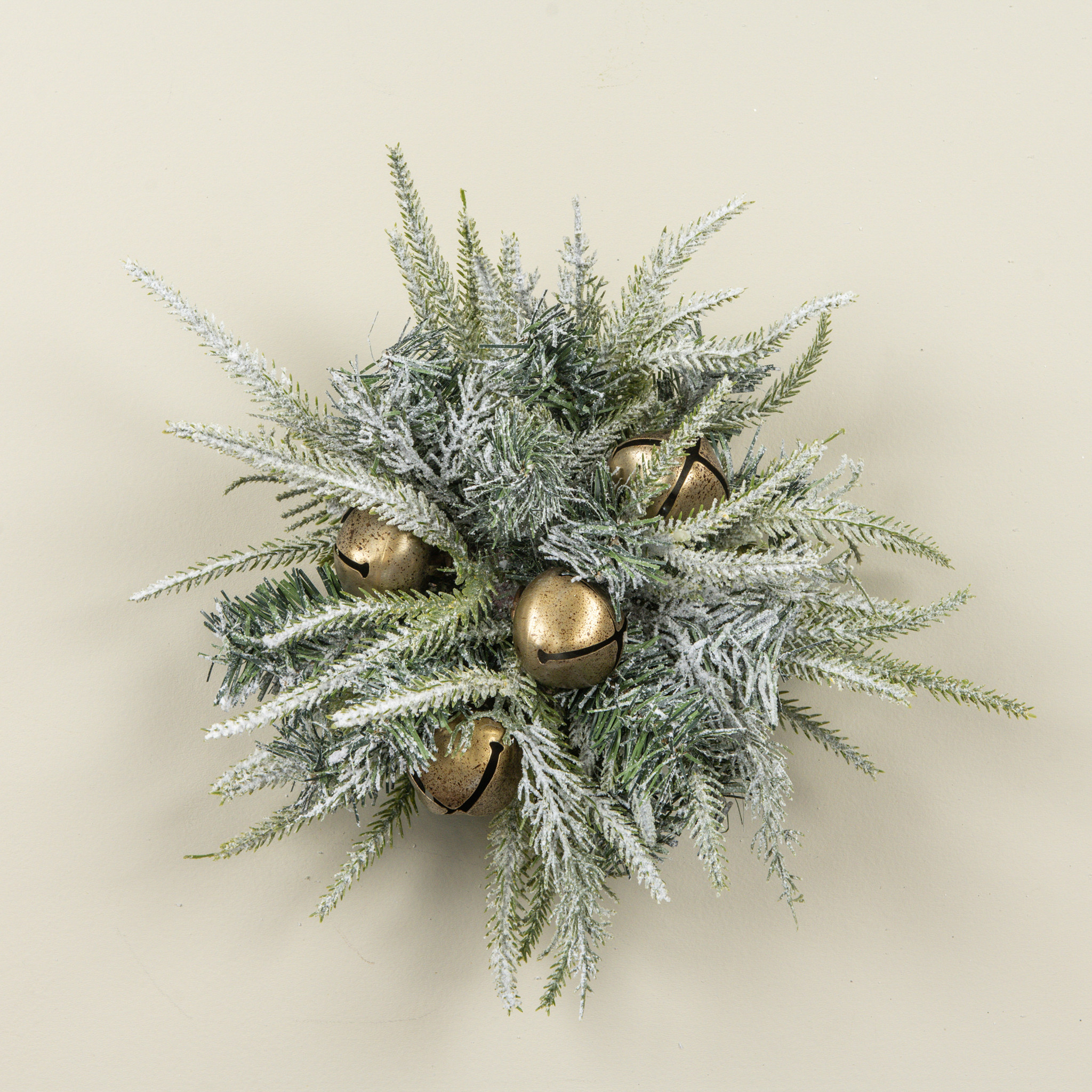 Wintery Pine Ball with Bells, 12", photo 3 of 3