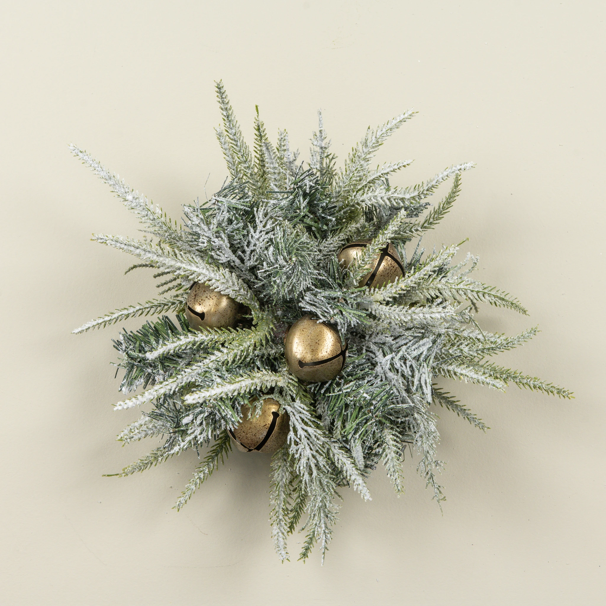 Wintery Pine Ball with Bells, 12", photo 3 of 3