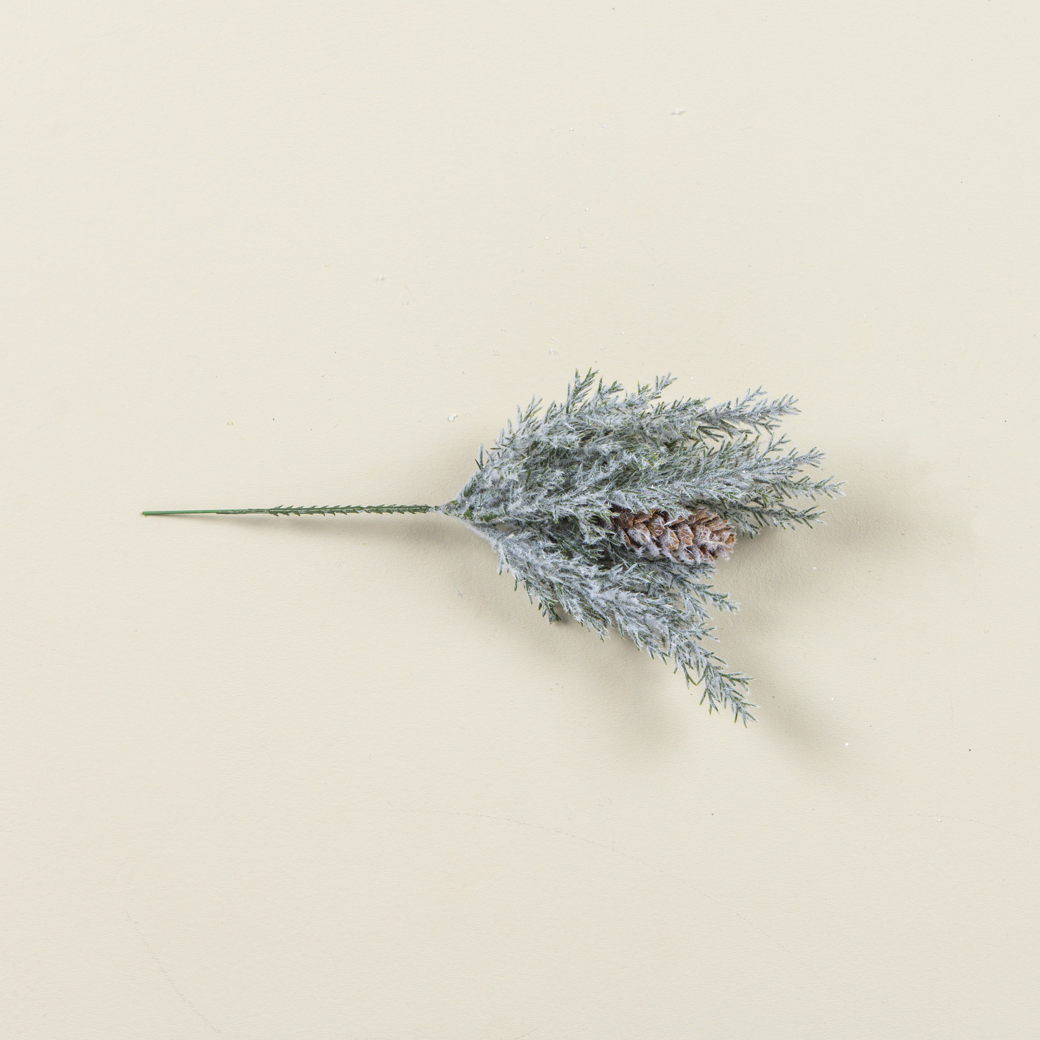 Frosted Prickly Pine Pick with Pinecone, 9", photo 4 of 4