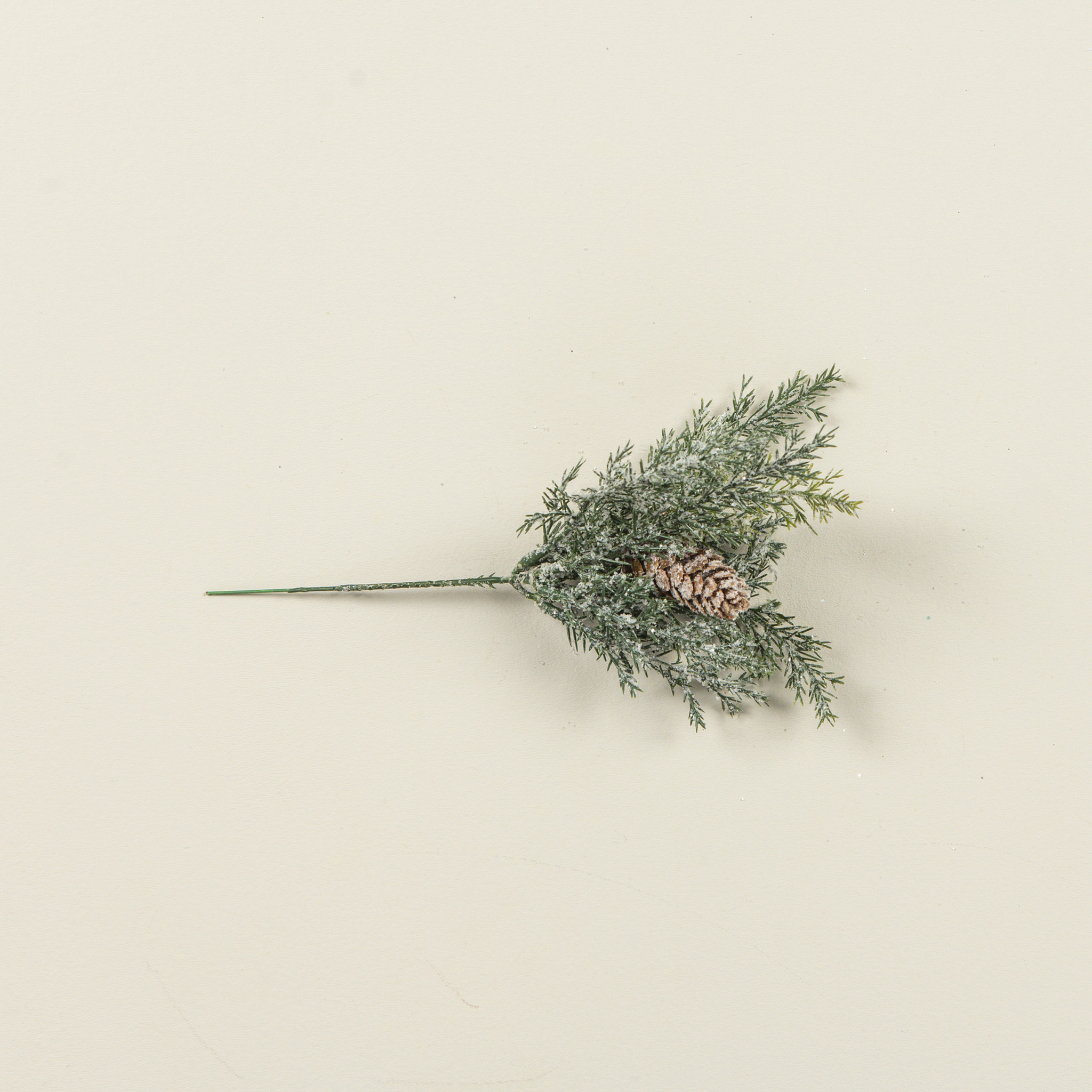 Glittered Prickly Pine Pick with Pinecone, 9", photo 4 of 4