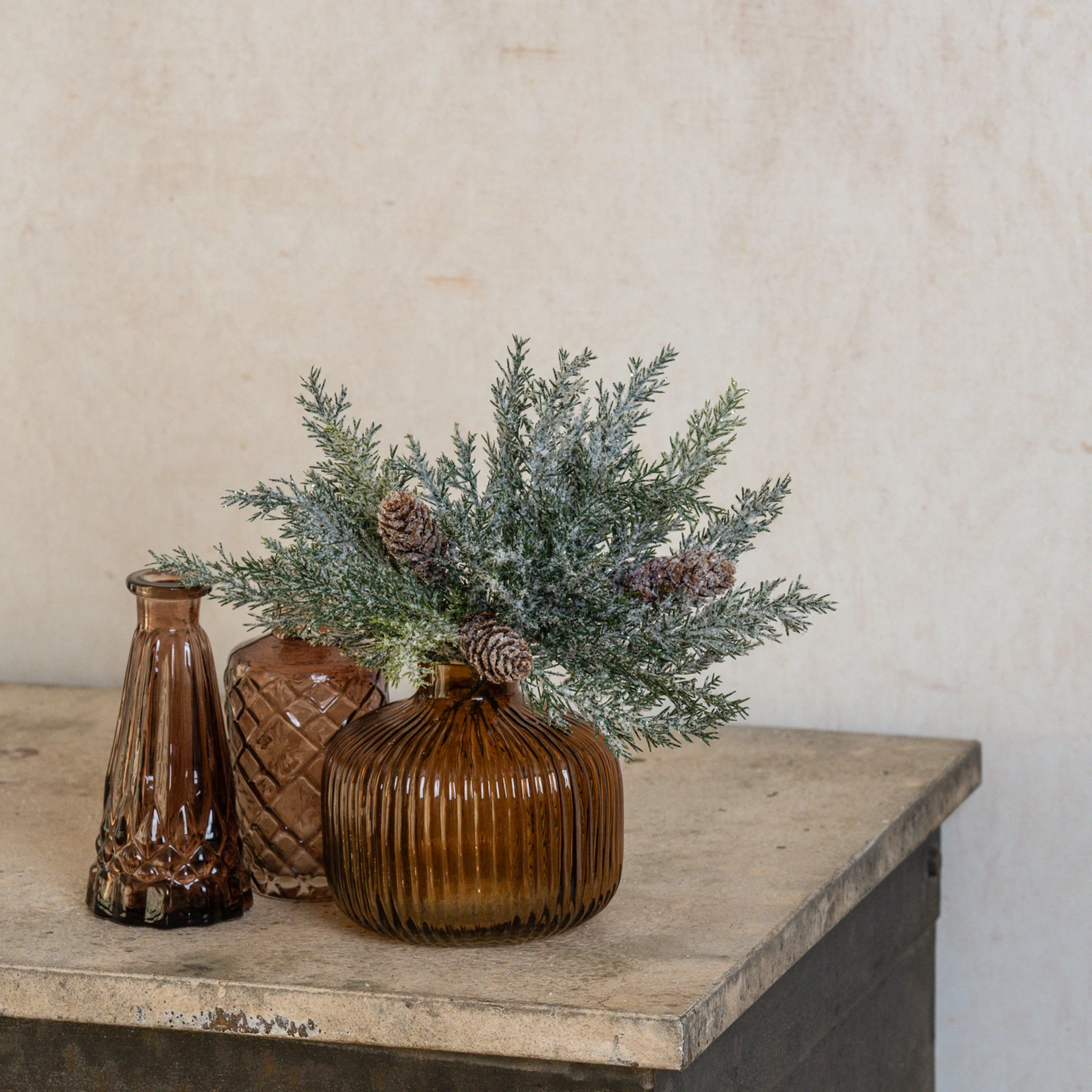 Glittered Prickly Pine Pick with Pinecone, 9"