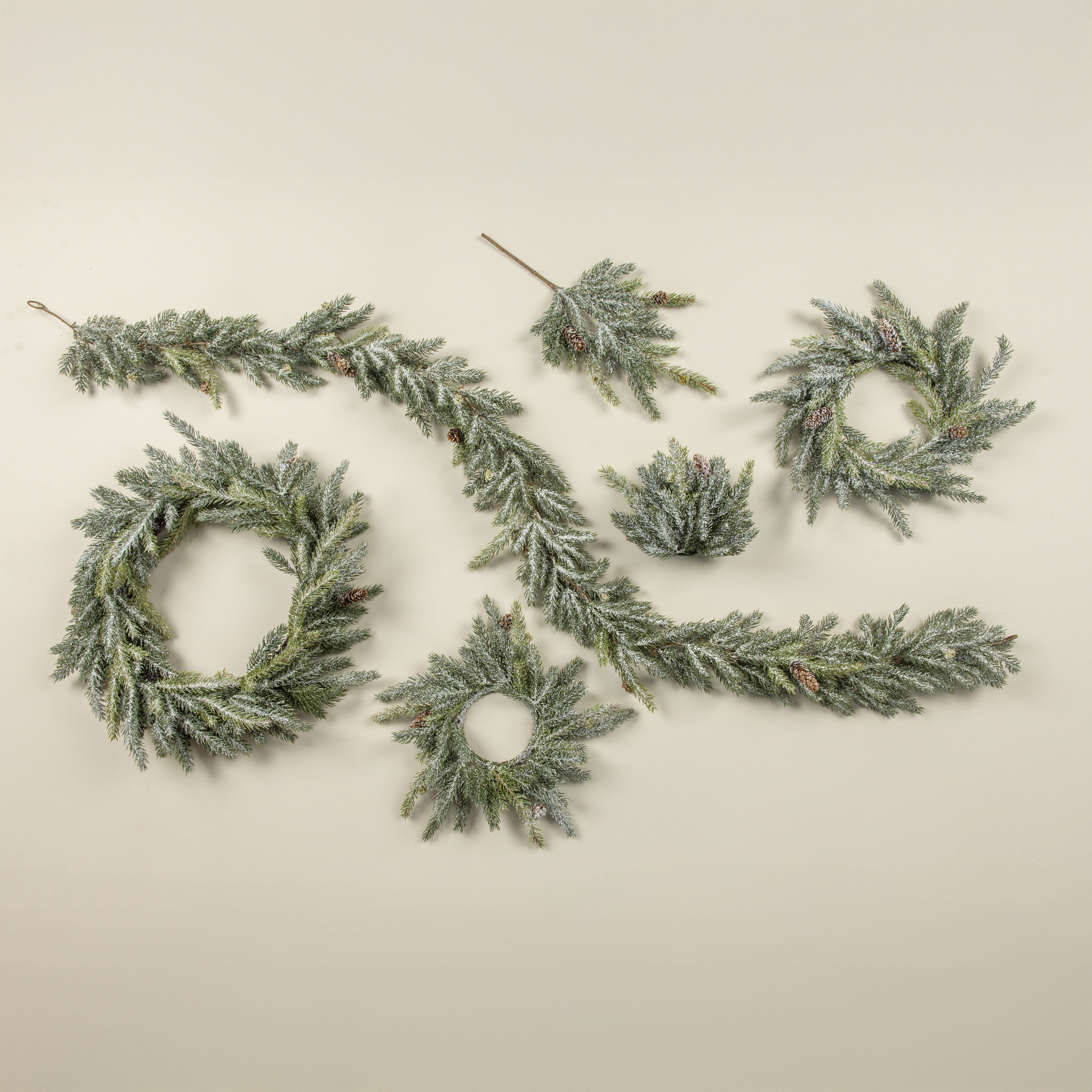 White Spruce Ball with Mini Pinecones, 7.5", photo 3 of 3